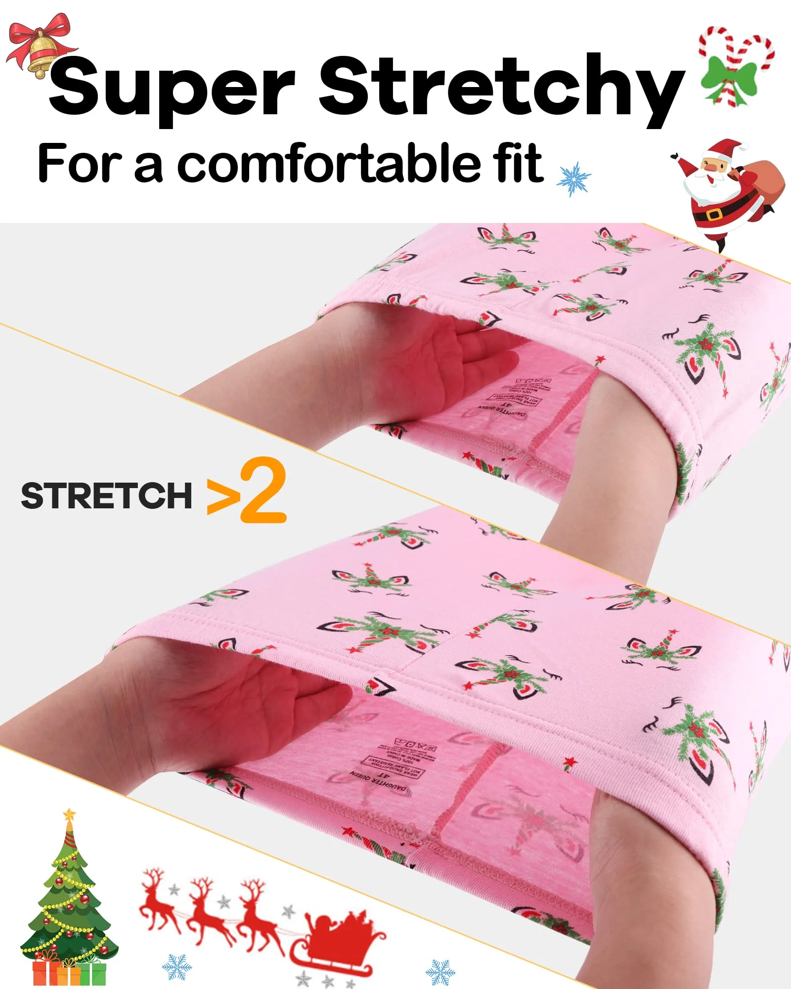 DAUGHTER QUEEN Girls Christmas Pajamas Set 100% Cotton Pjs Unicorn Pajamas for Big Girls Pj Kids Sleepwear Clothes Xmas Jammies Size 12 11 10-12 Youth Years - Image 6