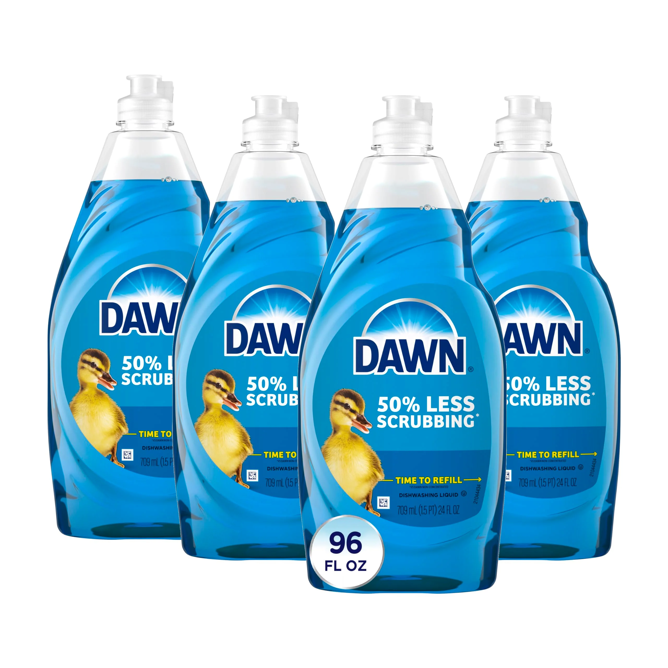 Dawn Ultra Dish Soap, Dishwashing Liquid, Original, Dish Soap Liquid, Dish Soap Refill, 4x24 Fl Oz Bundle