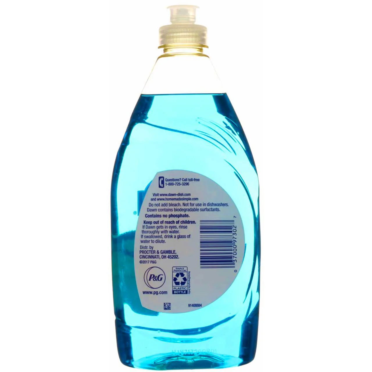 Dawn Ultra Original Dish Detergent Liquid Blu Plastic Squeeze Btl Rp, 16.2 Ounce - Image 3