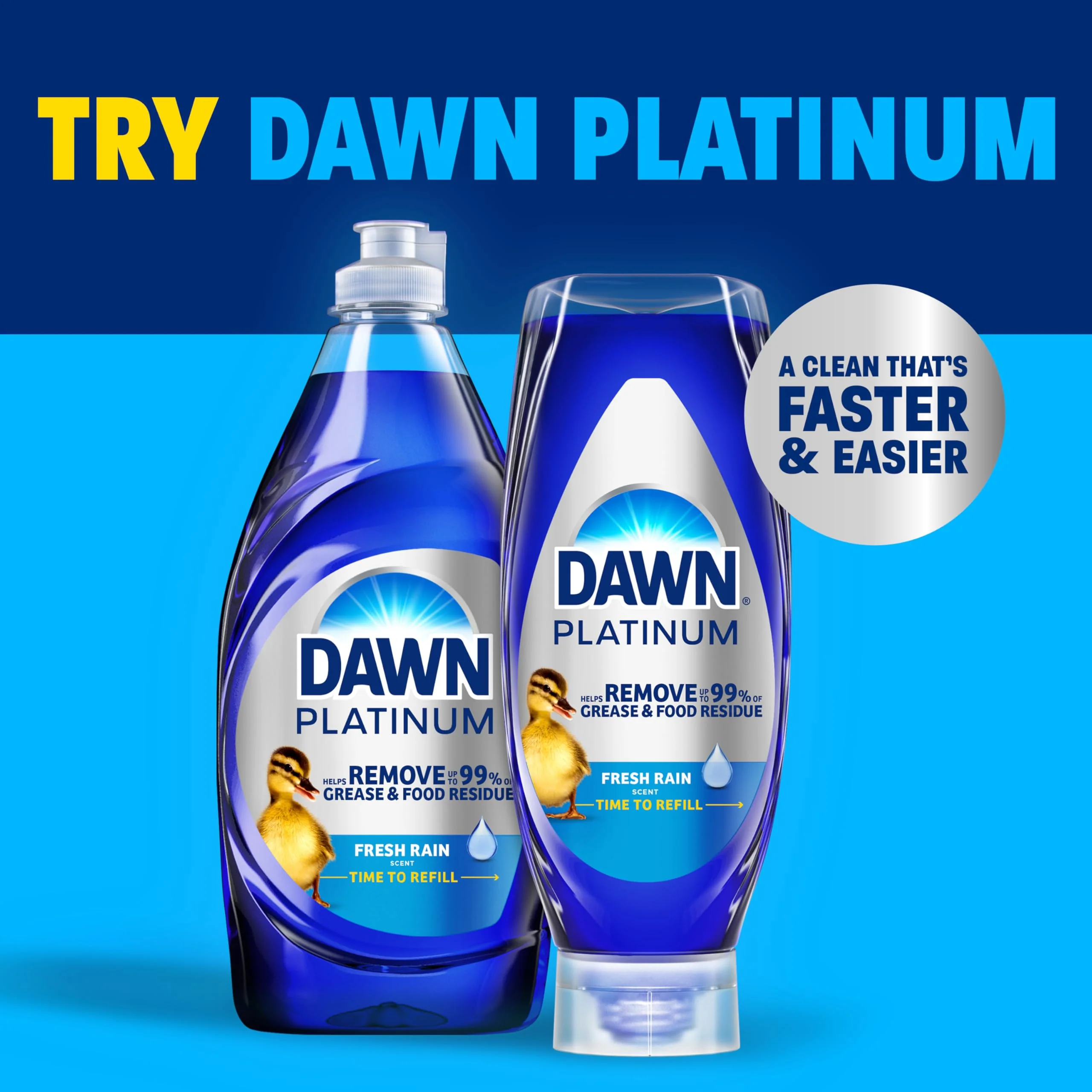 Dawn Ultra Original Dish Soap Refill Jug, Large Size Original Blue Liquid Dishwashing Detergent, Powerful Dawn Dish Soap for Grease, 51.5 oz - Image 5