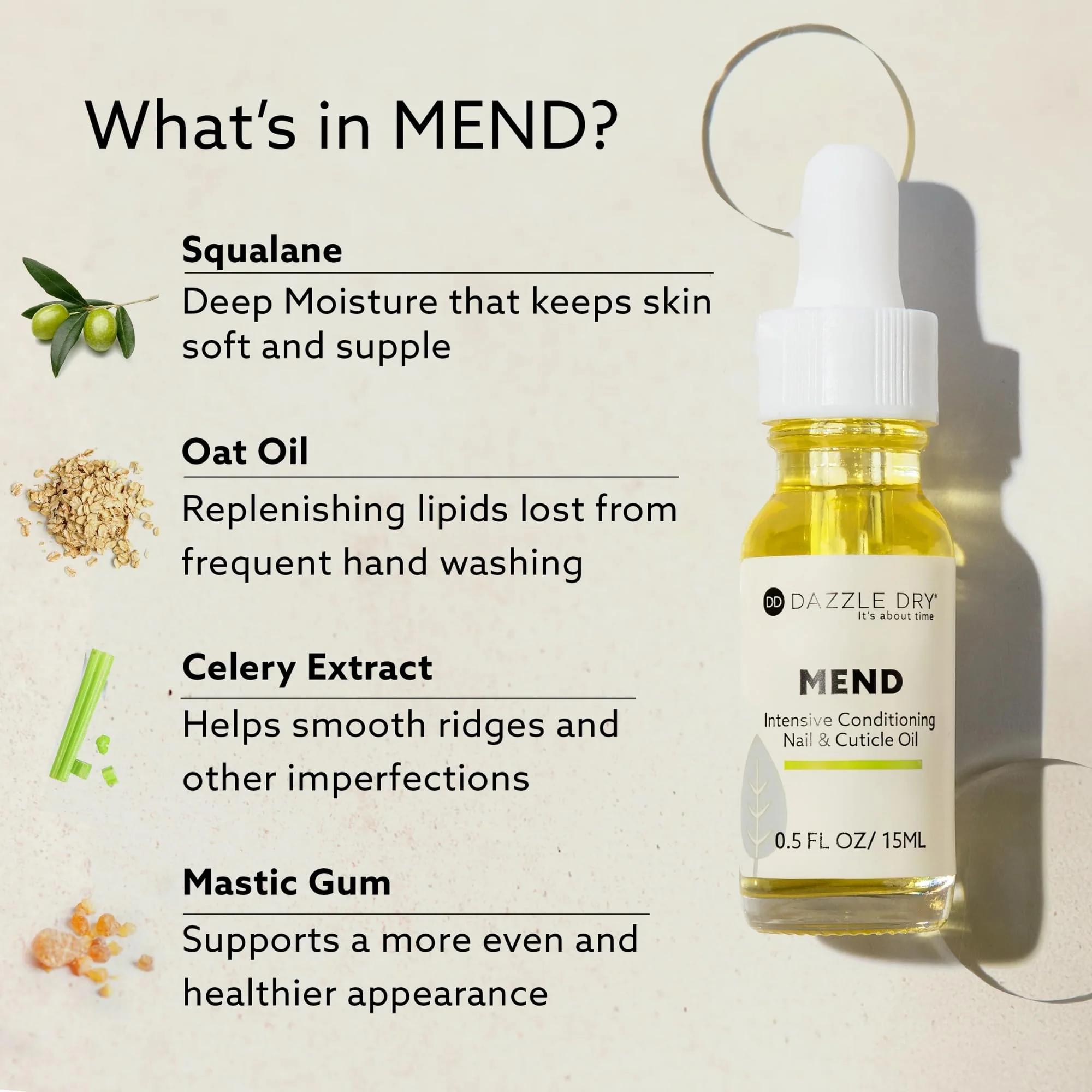 Dazzle Dry Mend Nail Repair Oil, 0.5 oz (15 mL) - Image 3