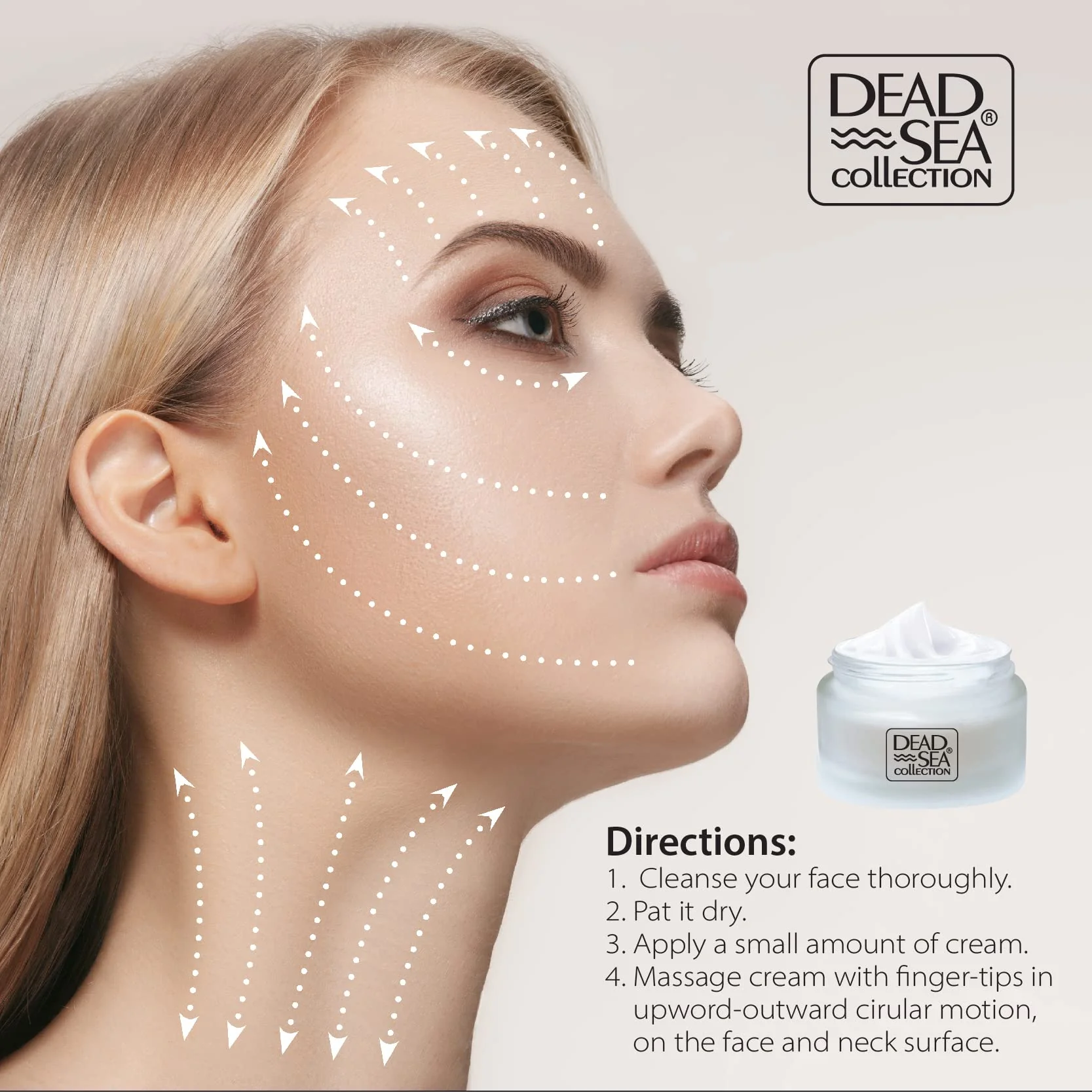 Dead Sea Collection Day Cream for Face with 5% Hyaluronic Acid, Dead Sea Minerals, and Vitamin E – Anti Aging Nourishing Skin Care Moisturizer to Reduce Wrinkles (1.69 fl. oz) - Image 3