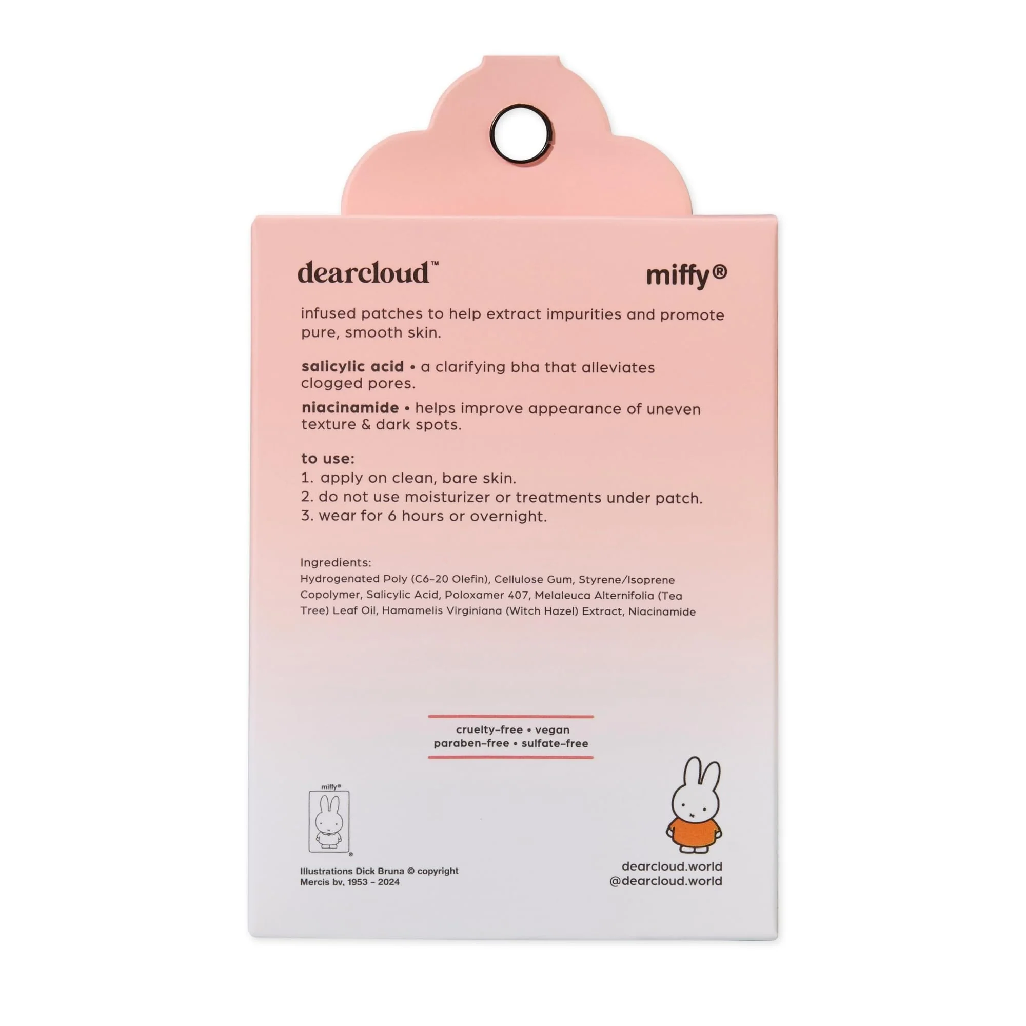 dearcloud Miffy Hydrocolloid Blemish Patches - 36 Count Refill Set- Pimple Patches for Face, Acne Spot Treatment With Niacinamide & Salicylic Acid (Blemish Bunny) - Image 2