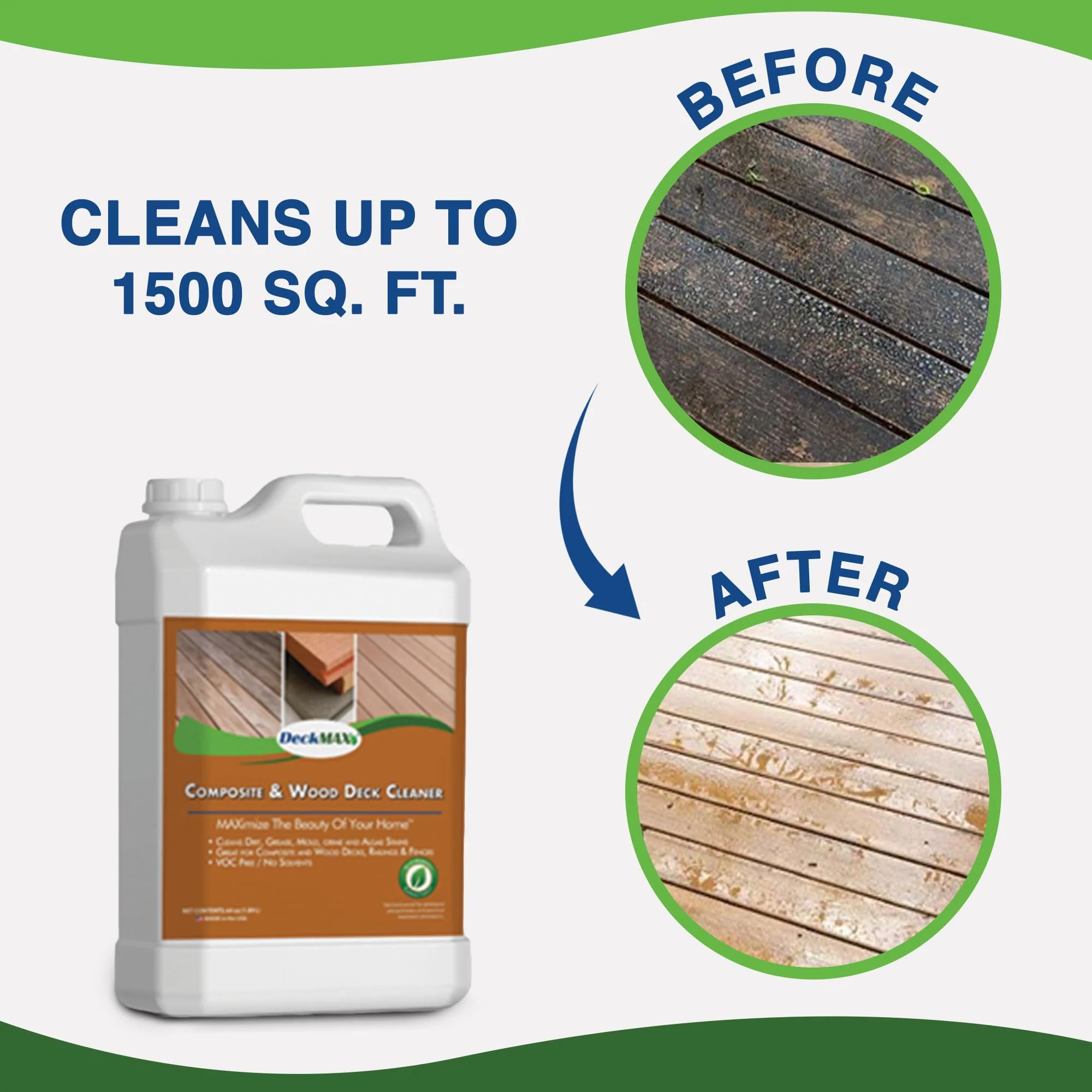 DeckMAX Concentrated Composite & Wood Deck Cleaner - Nation’s Leading Wood & Composite Deck Cleaner Recommended by Manufacturers, Distributors & Contractors - Image 3