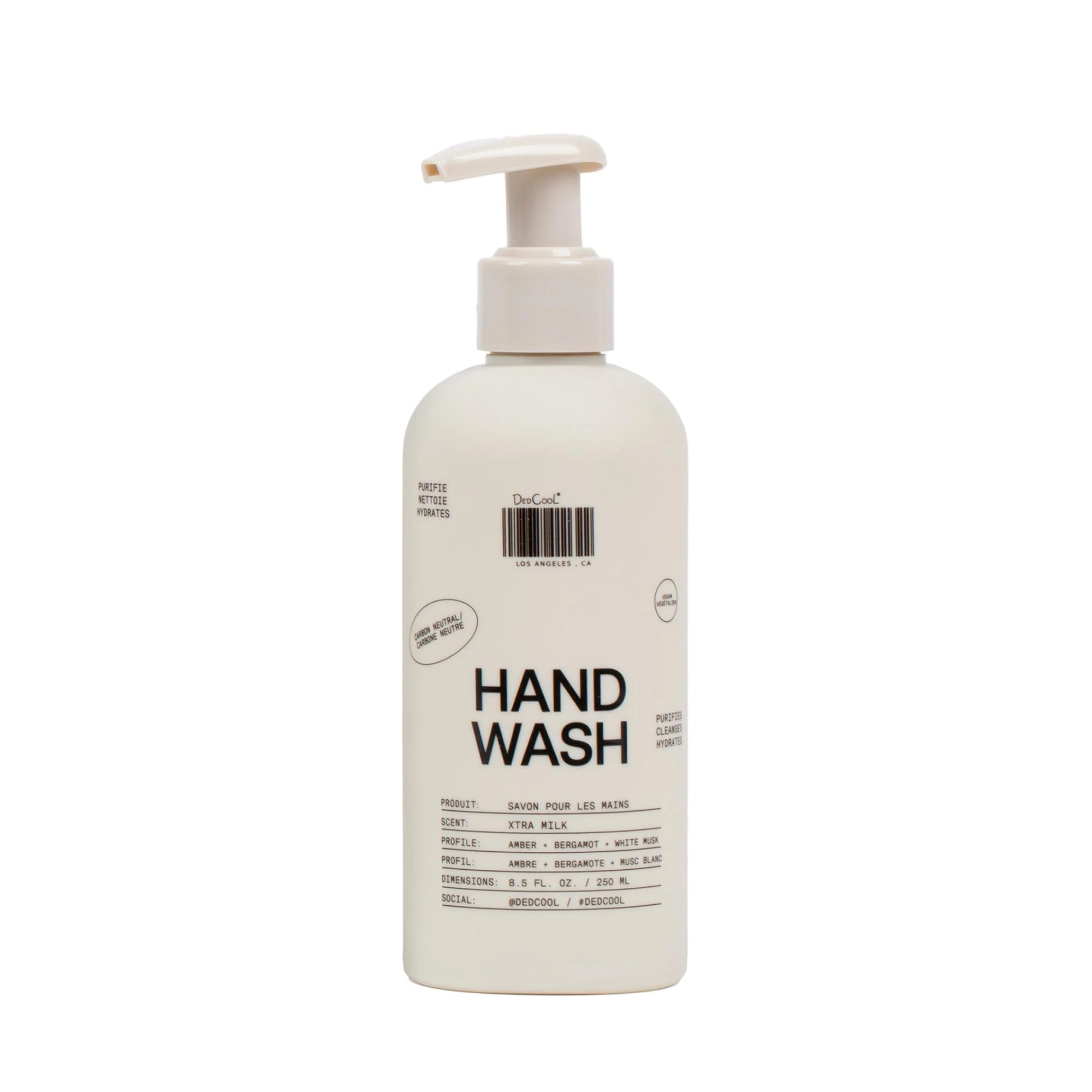 DedCool Hand Wash | Xtra Milk | Squalane, Aloe & Marshmallow Root | Gentle, Hydrating Cleanser | Non-Toxic, Vegan | 8.5 fl oz