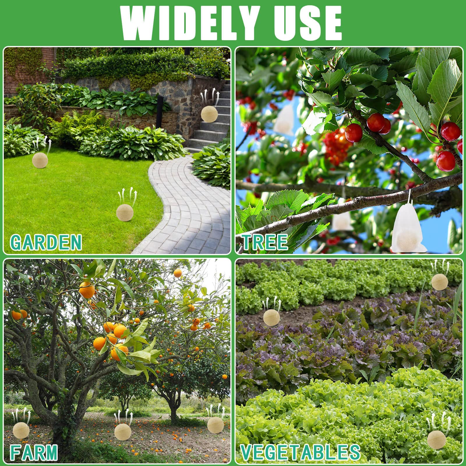 Deer Repellent, 12Pack Natural Deer Stopper Repellent, Rabbit Repellent Powerful Deer Deterrent for Outdoor Garden Plant Tree Yard, Safe for Deer and Plants - Image 6
