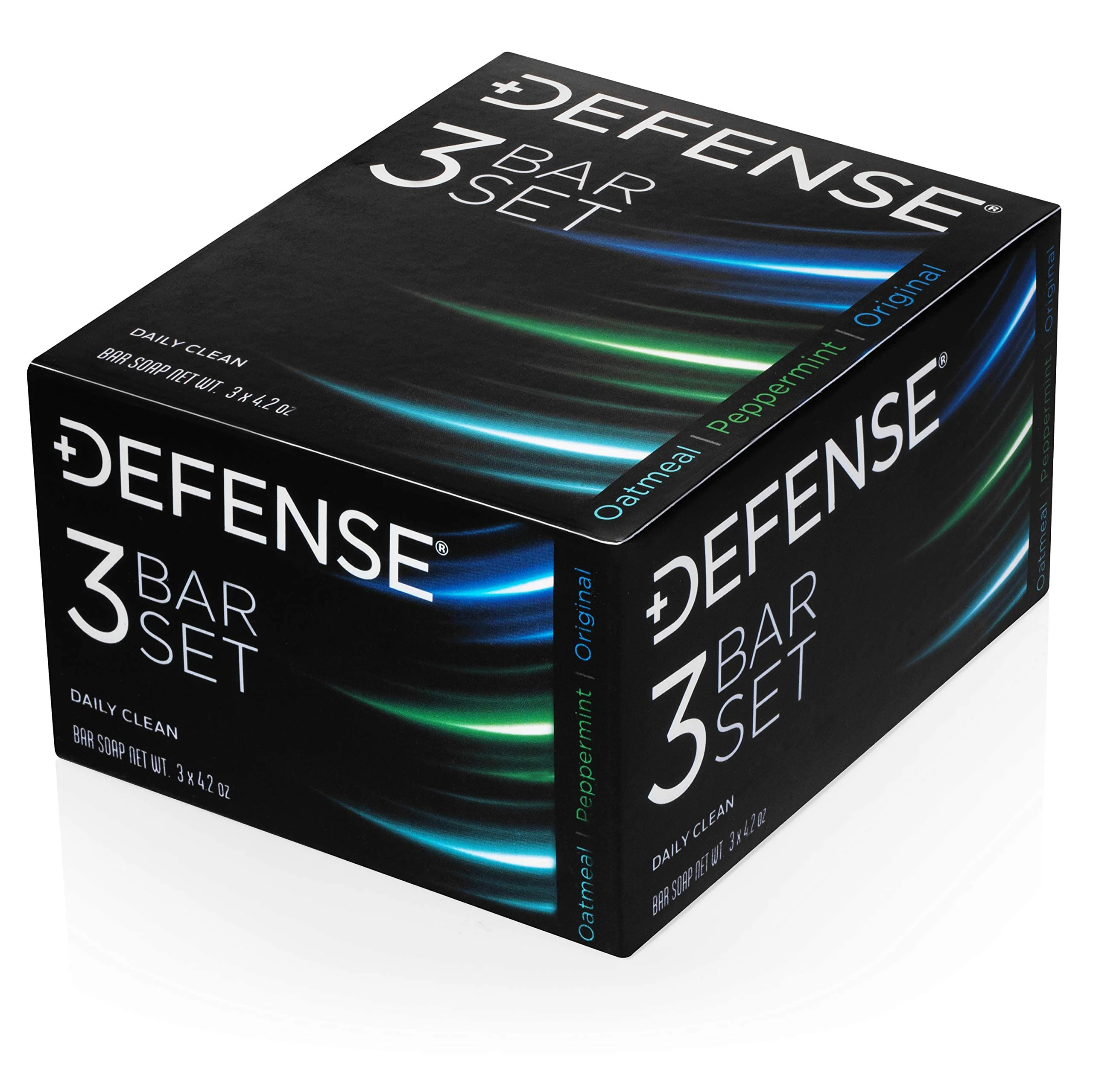 Defense Soap All Natural Tea Tree Bar Soap, 3 Bar Variety Pack - Original, Peppermint, Oatmeal - Image 4