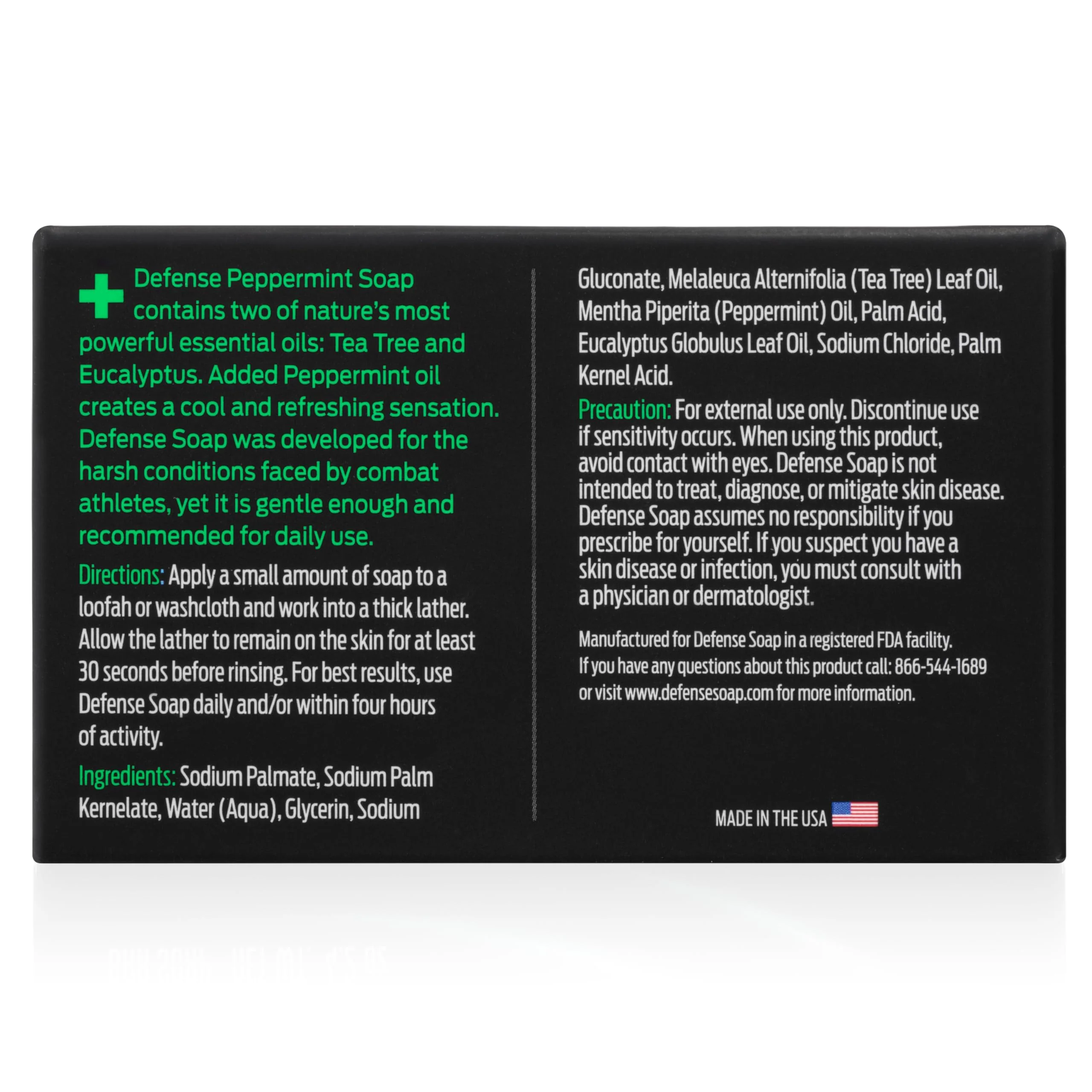 Defense Soap All Natural Tea Tree Bar Soap, 3 Bar Variety Pack - Original, Peppermint, Oatmeal - Image 5