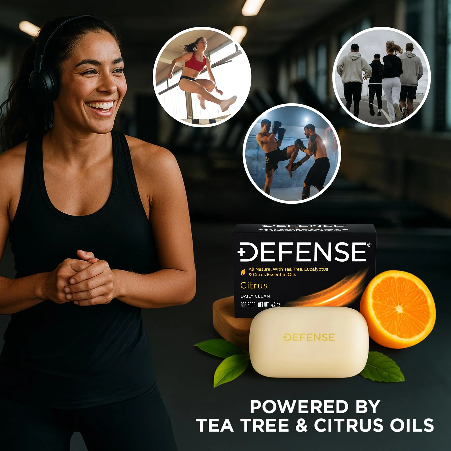 Defense Soap Citrus Bar – All Natural Tea Tree, Eucalyptus & Citrus Essential Oils – Post Workout Hygiene for Athletes, Sports & Active Lifestyles – Washes Away Sweat & Body Odor – 4.2 oz (Pack of 5) - Image 7