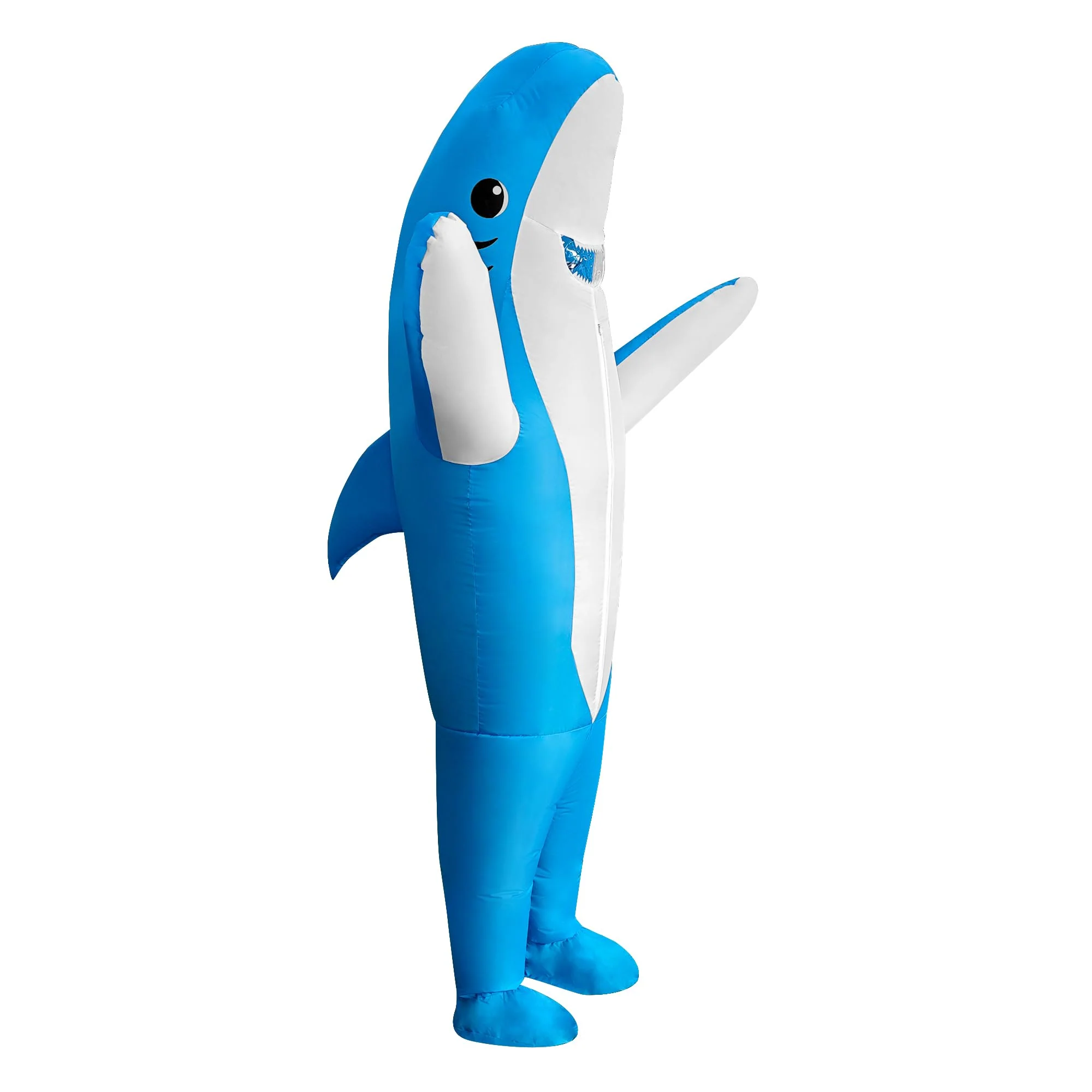 DeHasion 2 Packs Inflatable Animal Costume Halloween Costume Christmas Blow-Up Costume for Adult/Christmas/Birthday Party (Blue/Pink Shark) - Image 3