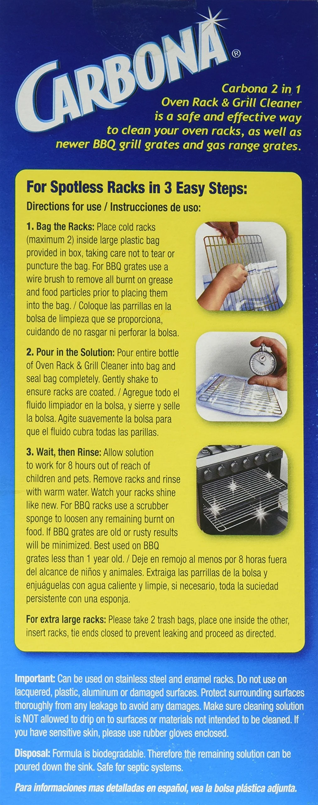 Delta Carbona 2-in-1 Oven Rack and Grill Cleaner, 16.8 Fluid Ounce - Image 3