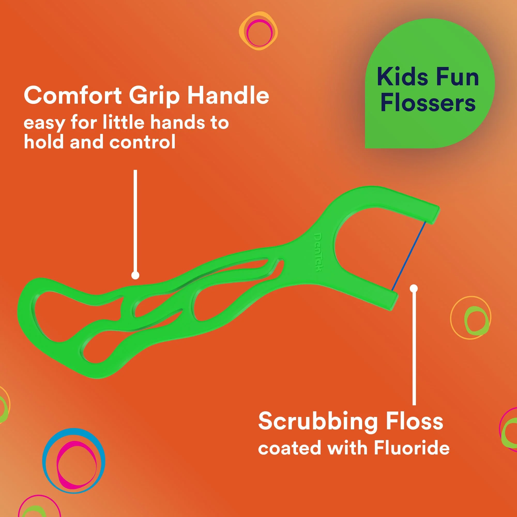 DenTek Fun Flossers – Kids Floss Picks with Wild Fruit Flavor, 75 Count (Pack of 12) - Image 4