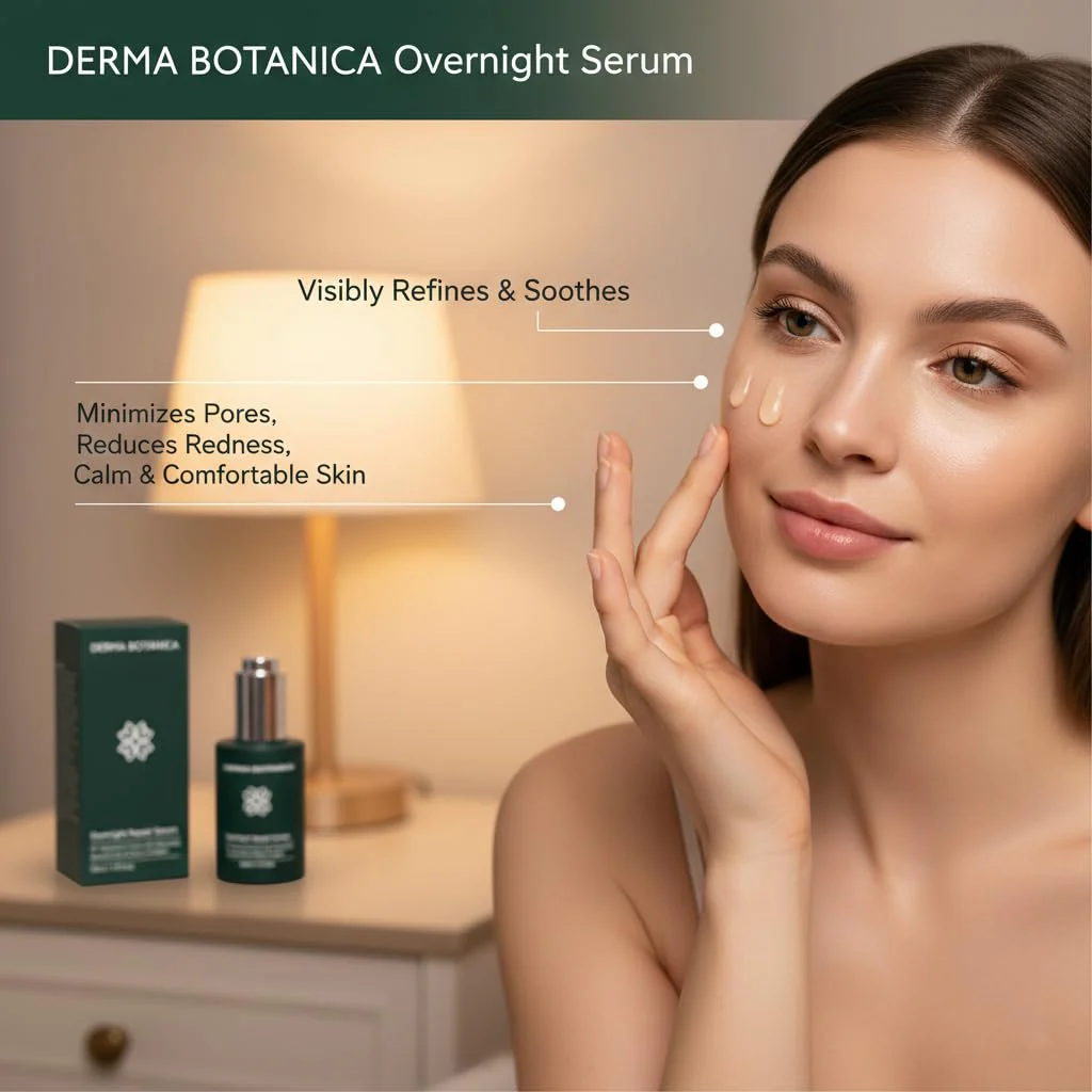 Derma Botanica Overnight Repair Serum,Derma Botanica Overnight Serum,with Multi-Molecular Hyaluronic Acid - smooth, and refresh the look of skin for a more youthful appearance. 1.76fl.oz(1pc) - Image 3