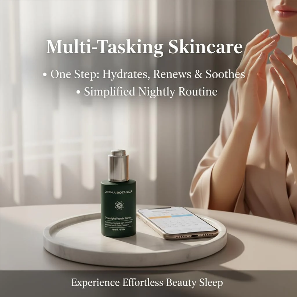 Derma Botanica Overnight Repair Serum,Derma Botanica Overnight Serum,with Multi-Molecular Hyaluronic Acid - smooth, and refresh the look of skin for a more youthful appearance. 1.76fl.oz(1pc) - Image 7