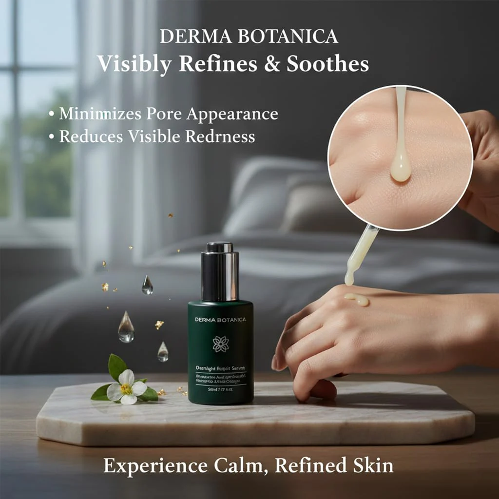 Derma Botanica Overnight Repair Serum,Derma Botanica Overnight Serum,with Multi-Molecular Hyaluronic Acid - smooth, and refresh the look of skin for a more youthful appearance. 1.76fl.oz(1pc) - Image 8