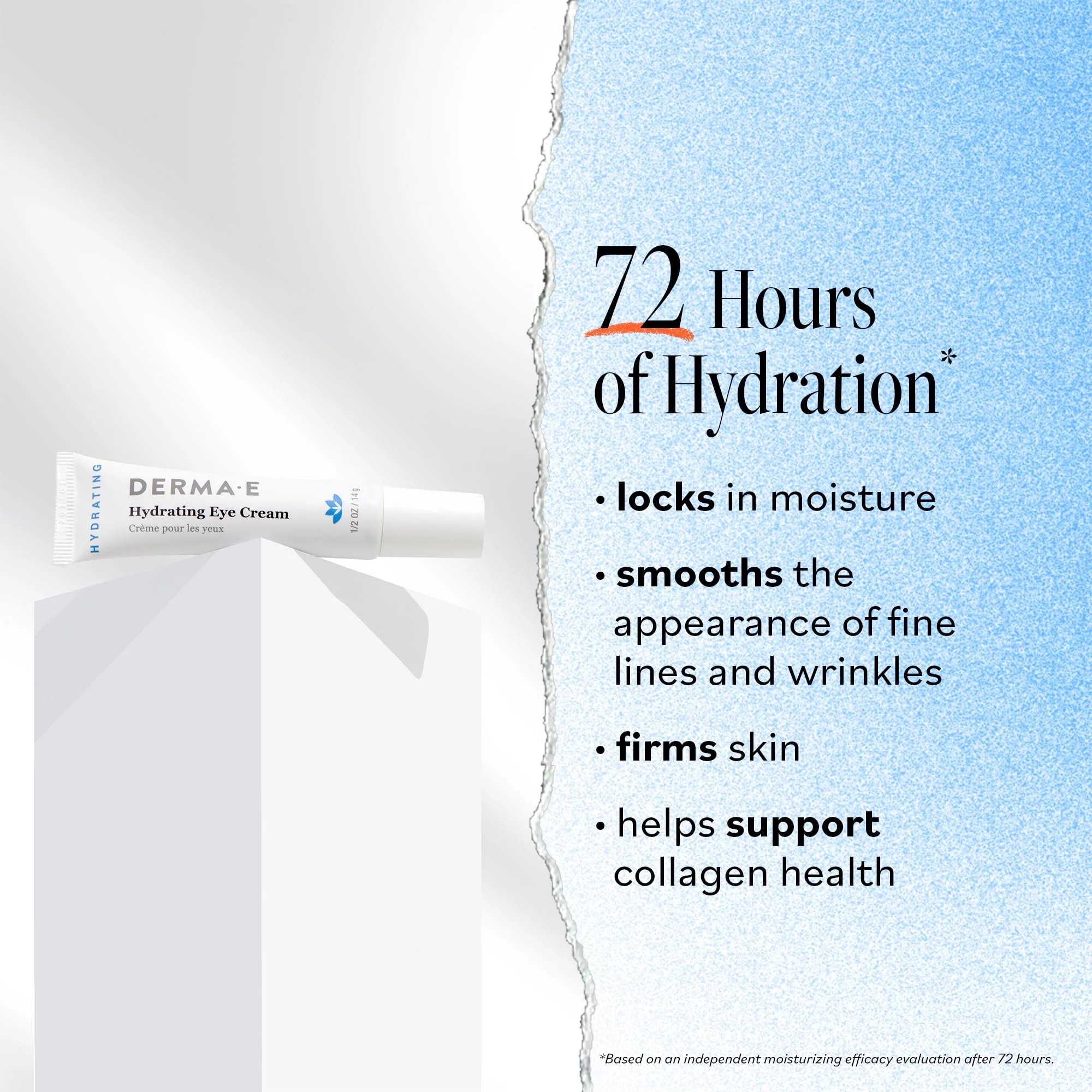 Derma E Hydrating Eye Cream – Firming and Lifting Hyaluronic Acid Treatment - Under Eye and Upper Eyelid Cream Reduces Puffiness and Appearance of Fine Lines, 0.5 oz - Image 7