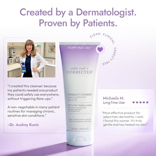 DERMAdoctor Seborrheic Dermatitis Shampoo – 2% Pyrithione Zinc Face Wash, Dermatologist Formulated Anti Dandruff Shampoo for Women, Itchy Scalp Treatment for Hair, Beard, Face & Body – 7.10 oz - Image 4