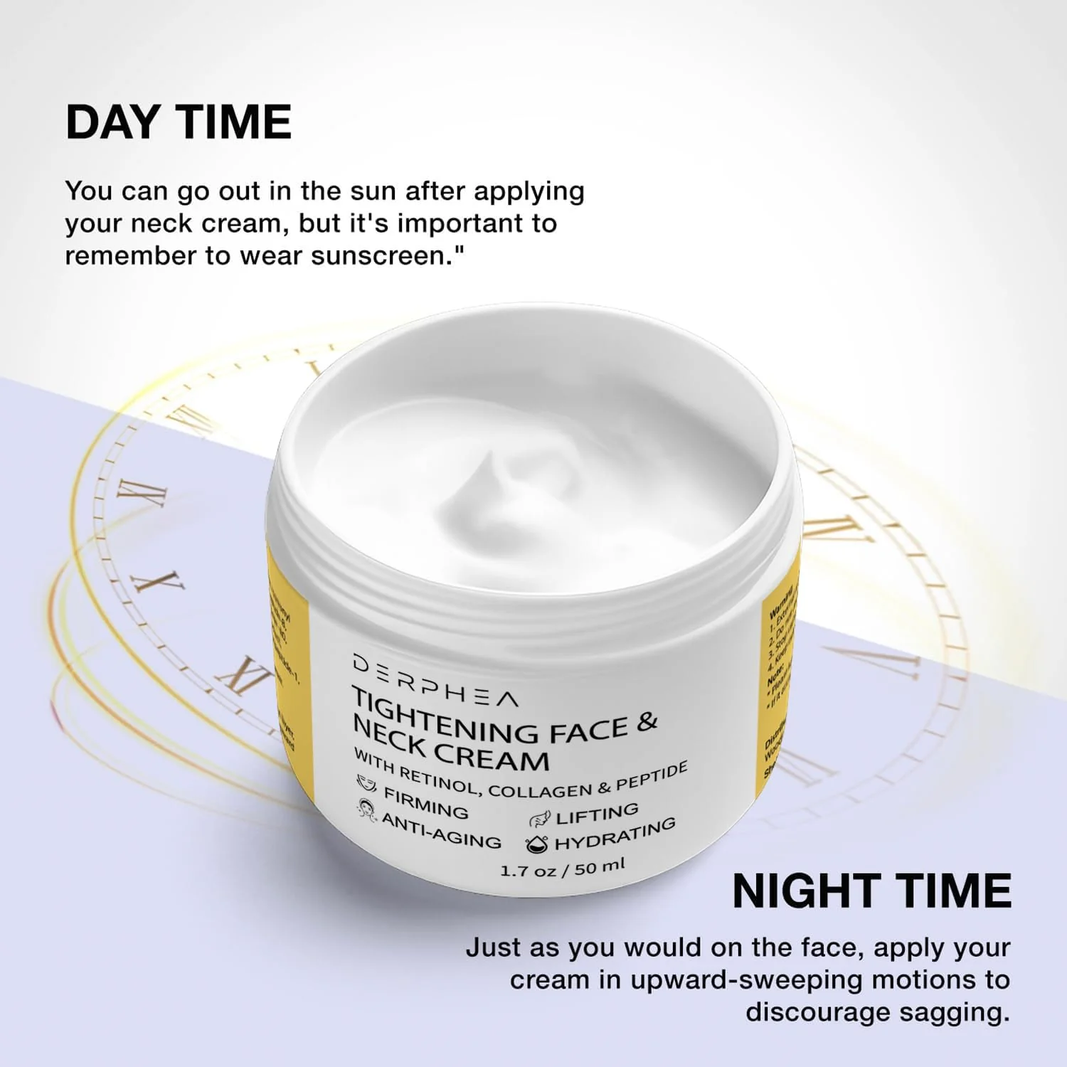 DERPHEA Neck Tightening Cream, Neck Cream, Face Firming Cream For Tightening & Firming Skin, Fine lines, Loose & Sagging On Neck, Decollete Or Other Skin Areas (Package may different) - Image 5