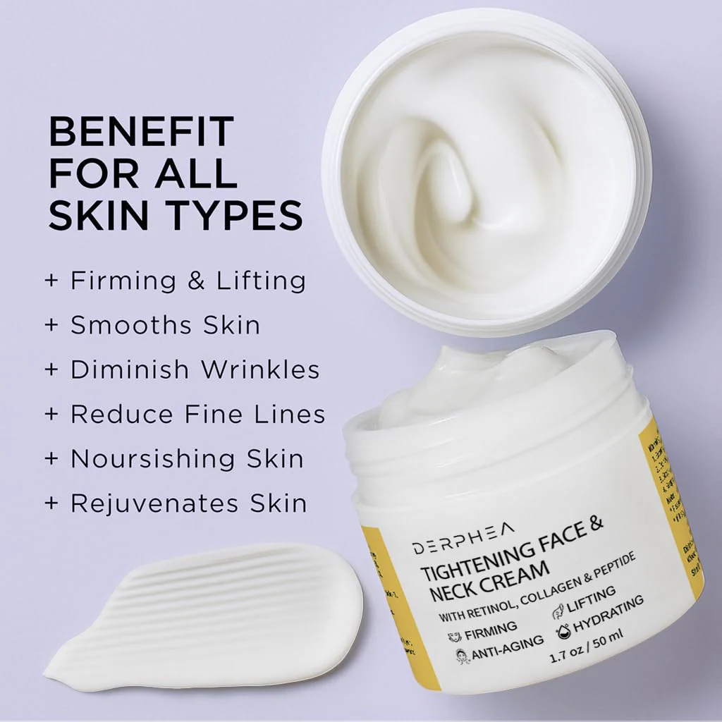 DERPHEA Neck Tightening Cream, Neck Cream, Face Firming Cream For Tightening & Firming Skin, Fine lines, Loose & Sagging On Neck, Decollete Or Other Skin Areas (Package may different) - Image 7