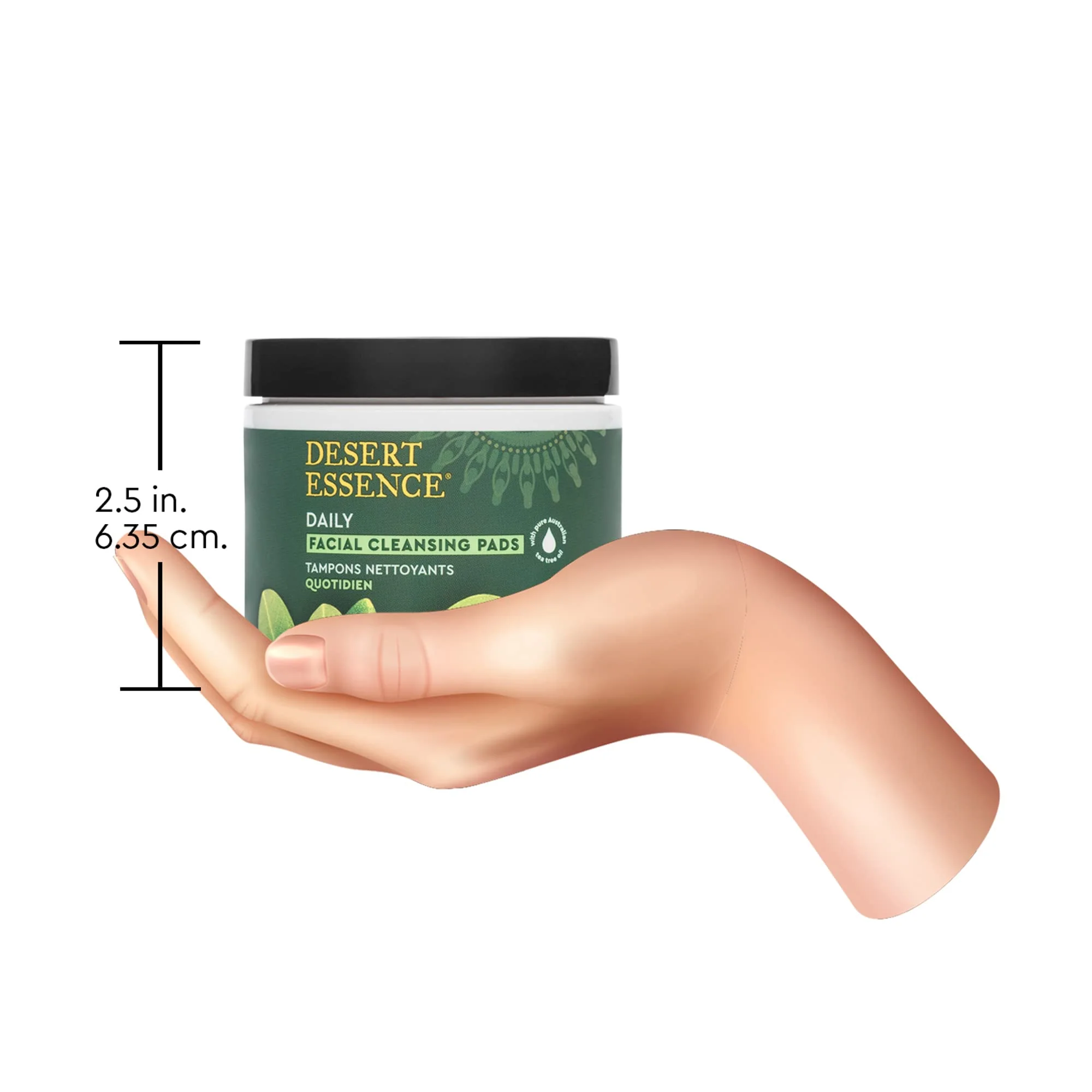 Desert Essene Daily Facial Cleansing Pads with Pure Australian Tea Tree, Witch Hazel, Calendula & Chamomile - Reduce Oil, Minimize Pores - Plant-Based Cleanser - Vegan, Non-GMO, Cruelty-Free - 50 Pads - Image 4