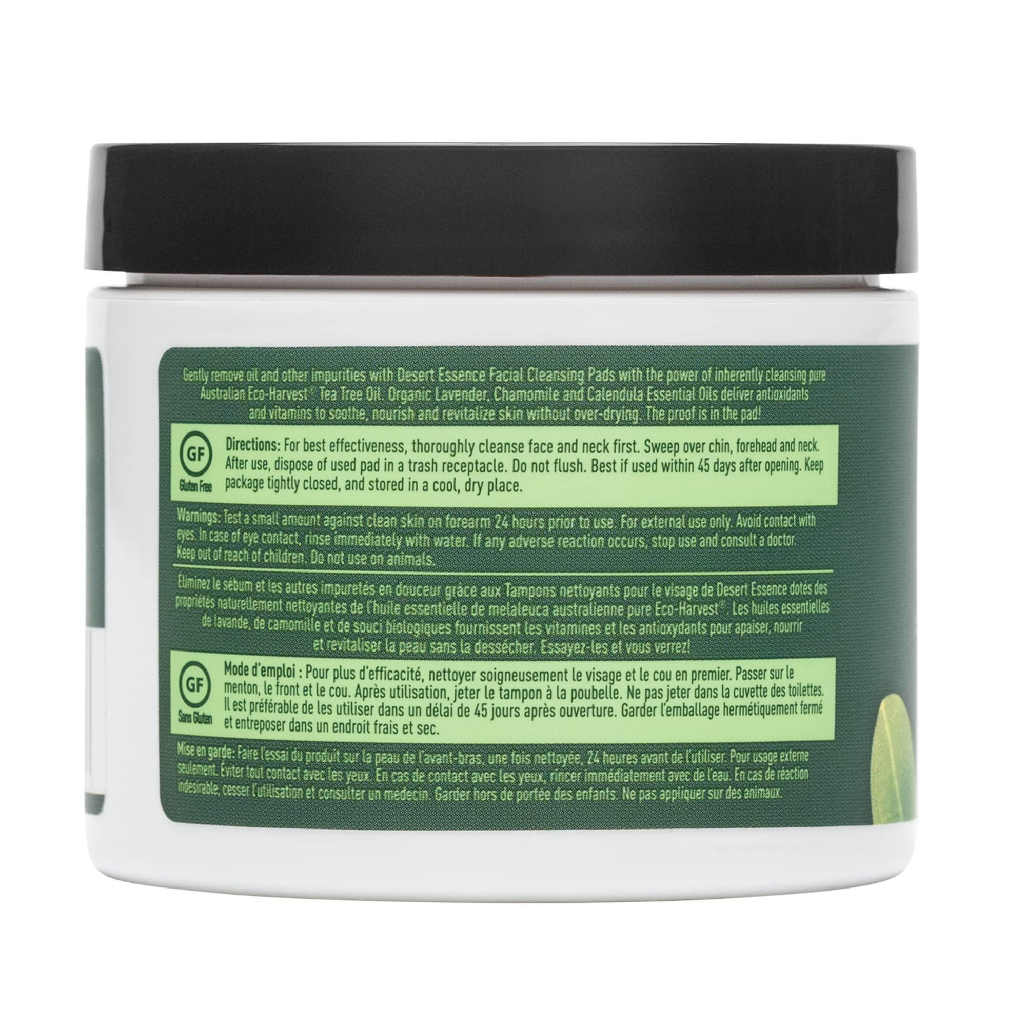 Desert Essene Daily Facial Cleansing Pads with Pure Australian Tea Tree, Witch Hazel, Calendula & Chamomile - Reduce Oil, Minimize Pores - Plant-Based Cleanser - Vegan, Non-GMO, Cruelty-Free - 50 Pads - Image 7