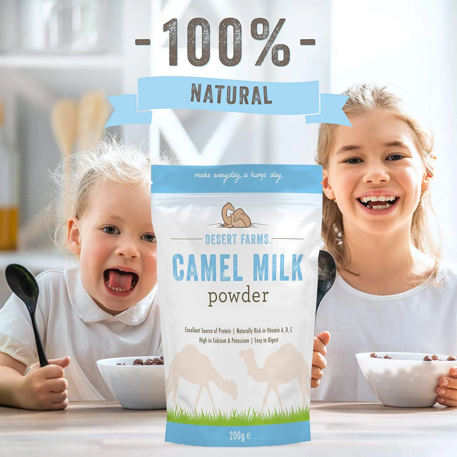 Desert Farms Organic Whole Camel Milk Powder Certified PALEO and KETO Allergen Free Non-GMO Easy to Mix Powder Milk - Excellent Replacement For Goat and Soy Milk - Packaged In The USA (200 Grams) - Image 4