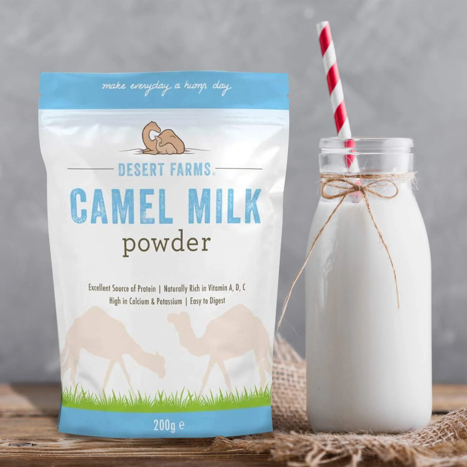 Desert Farms Organic Whole Camel Milk Powder Certified PALEO and KETO Allergen Free Non-GMO Easy to Mix Powder Milk - Excellent Replacement For Goat and Soy Milk - Packaged In The USA (200 Grams) - Image 7