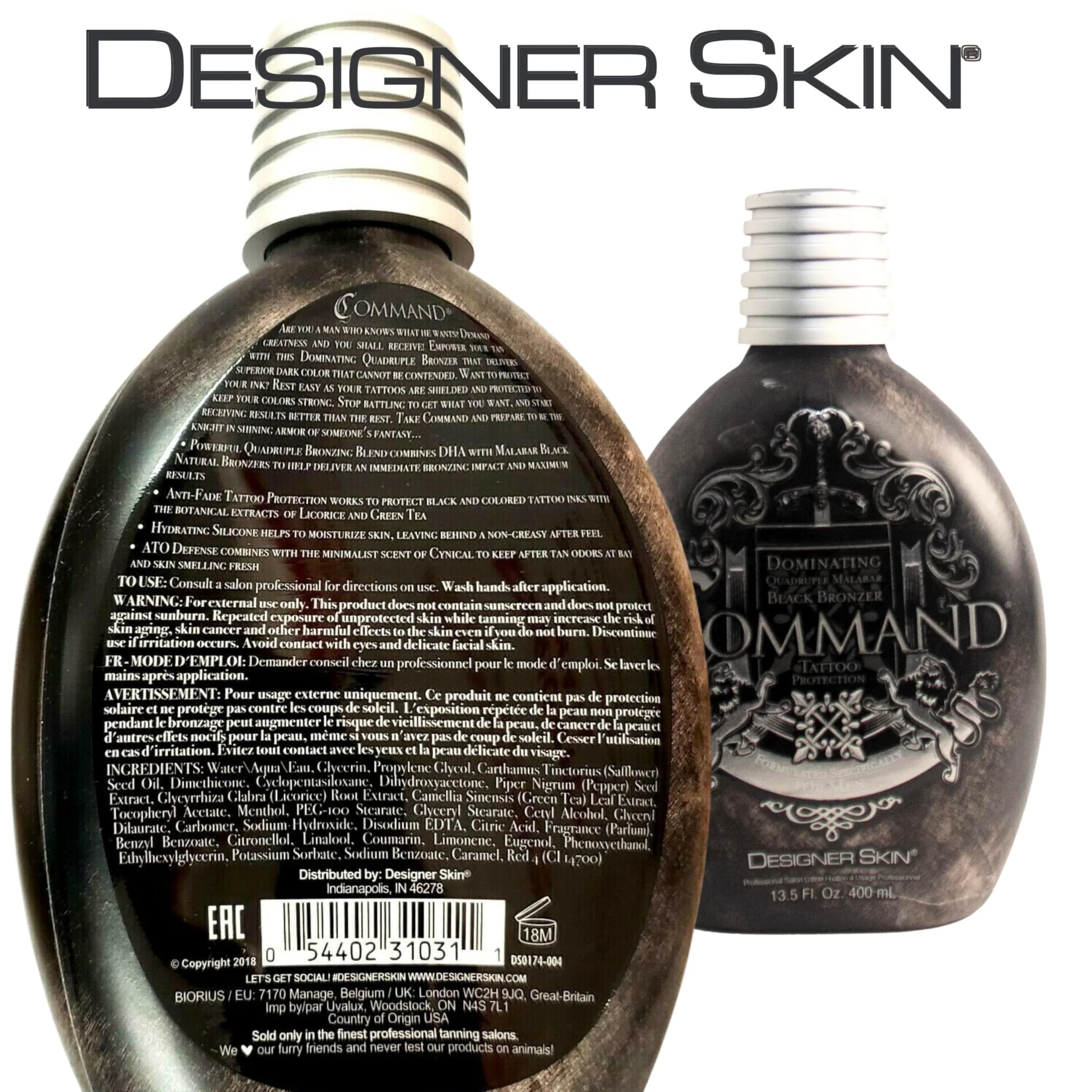 Designer Skin Command Tanning Lotion 13.5oz Bottle - Image 3