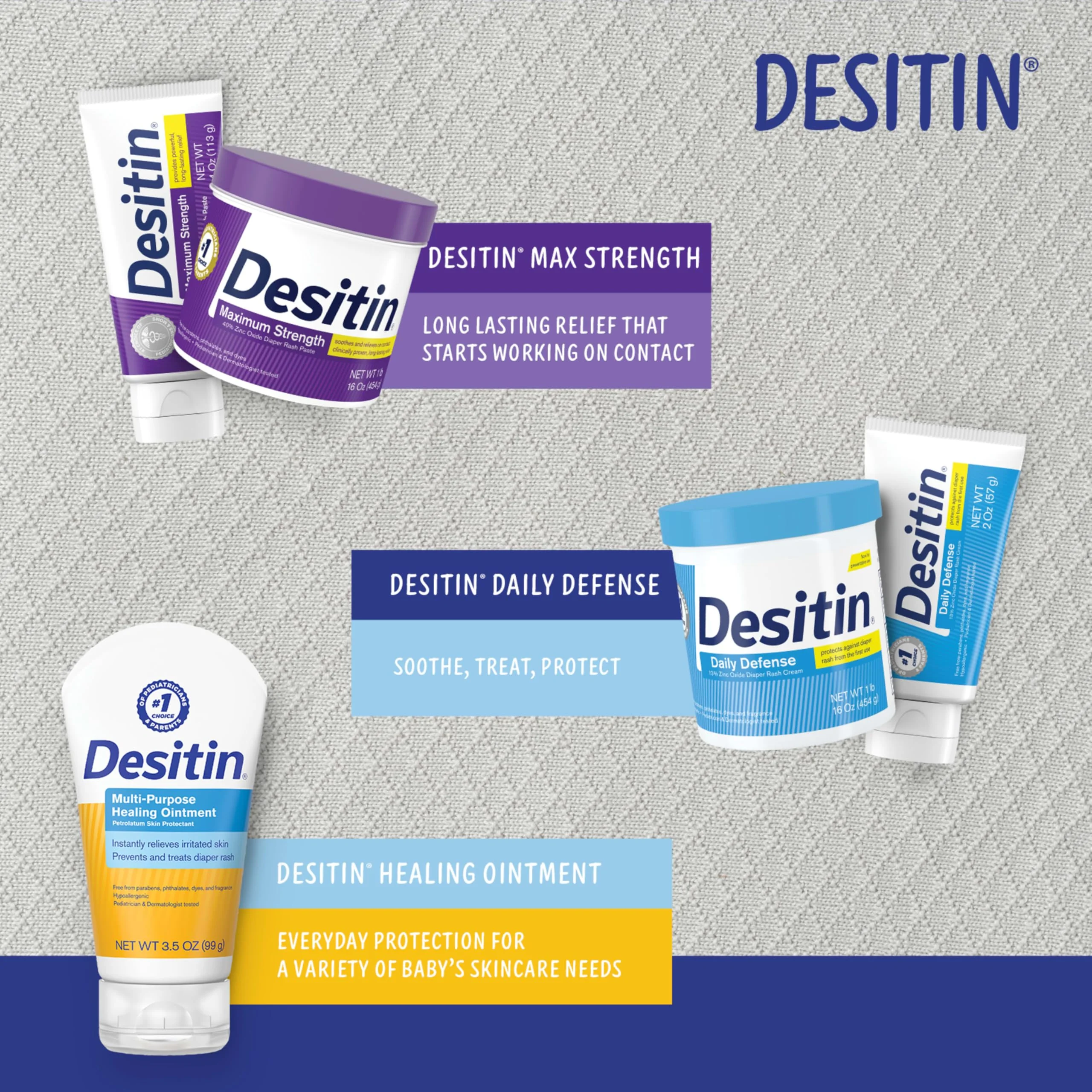 Desitin Maximum Strength Baby Diaper Rash Cream, 40% Zinc Oxide for Treatment, Relief & Prevention, Hypoallergenic, Phthalate- & Paraben-Free Paste, Protects Skin For Up To 12 Hours, 16 oz - Image 8