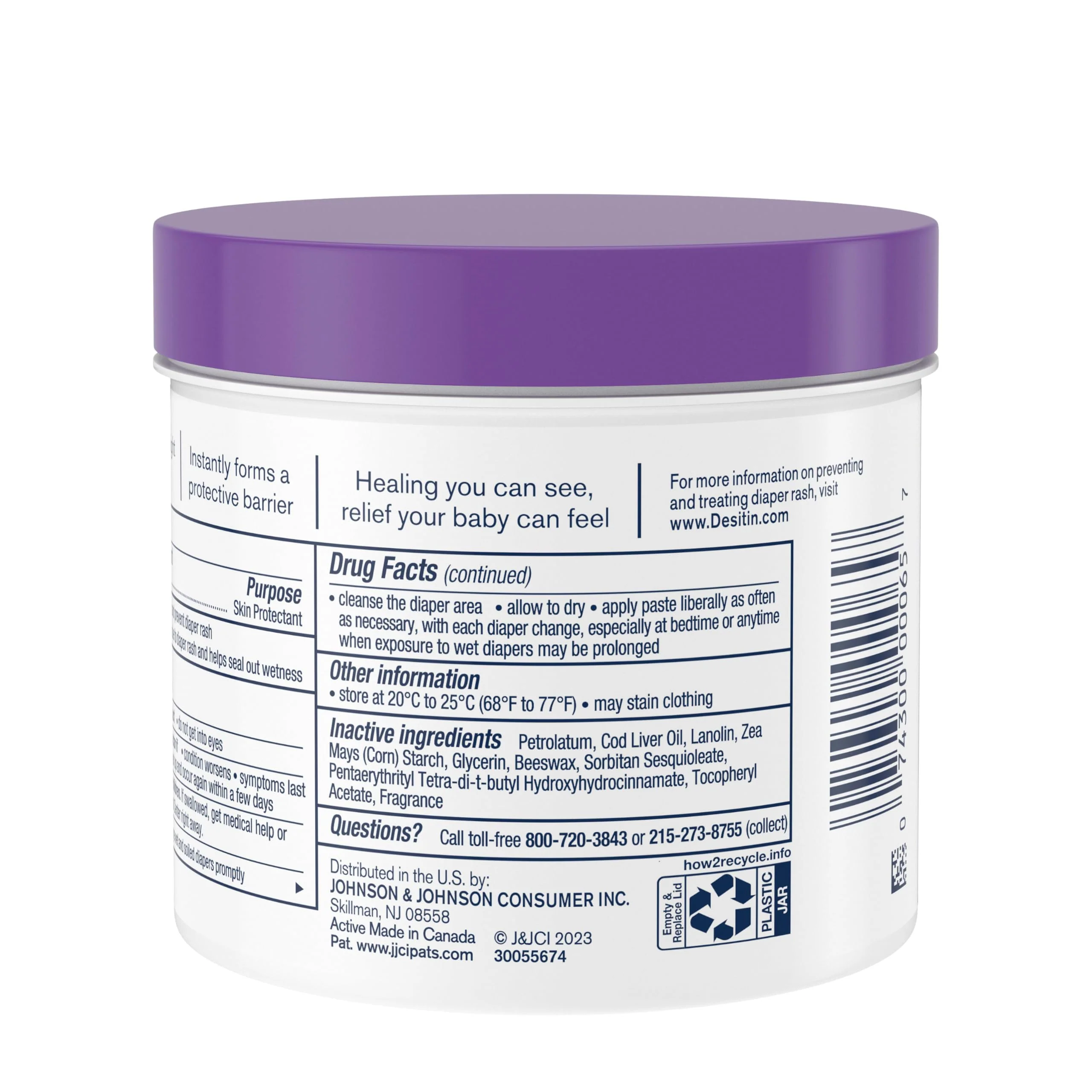 Desitin Maximum Strength Baby Diaper Rash Cream, 40% Zinc Oxide for Treatment, Relief & Prevention, Hypoallergenic, Phthalate- & Paraben-Free Paste, Protects Skin For Up To 12 Hours, 16 oz - Image 9