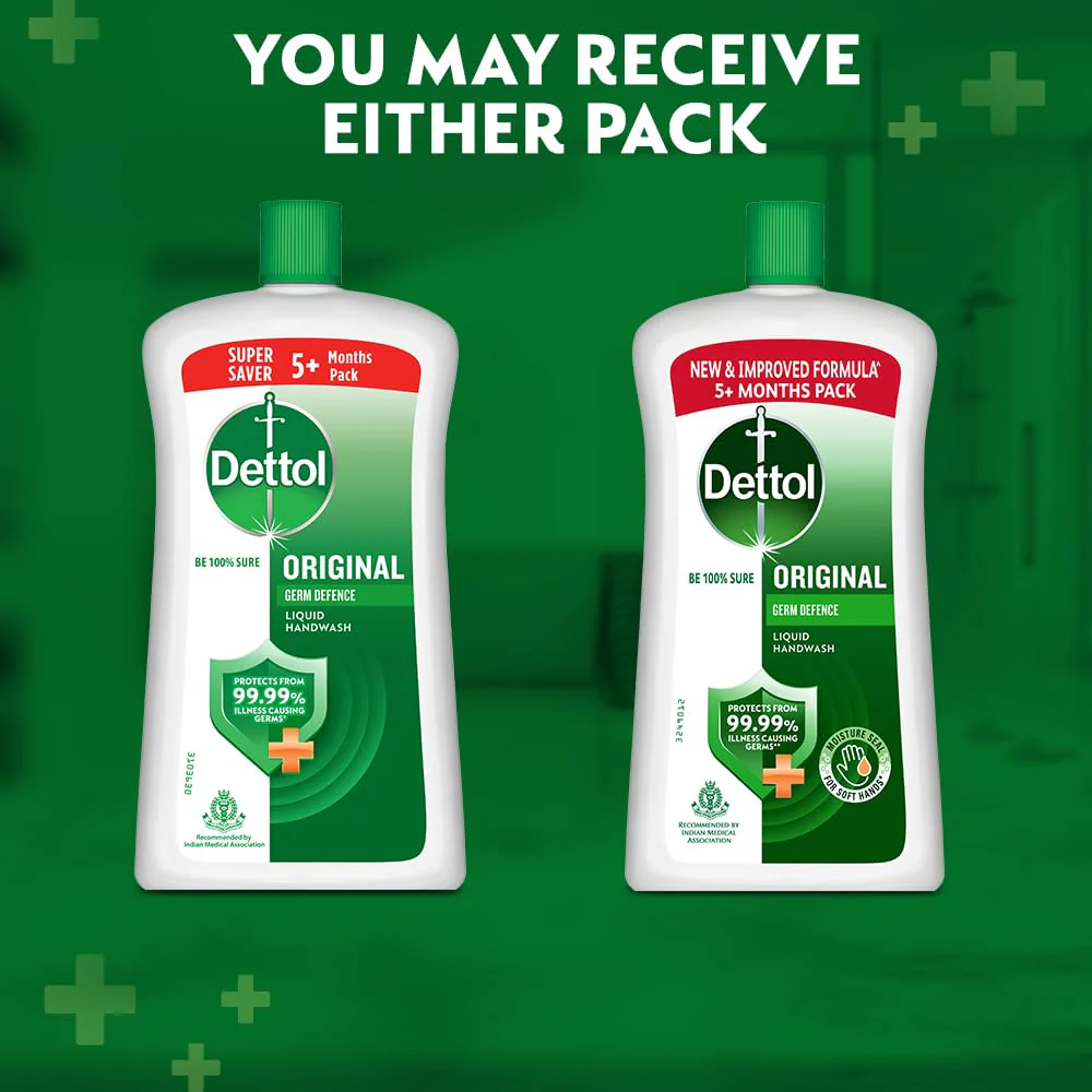 Dettol Original Liquid Handwash | 875ml (29.59 Fl Oz) | Pack of 2 - Image 8