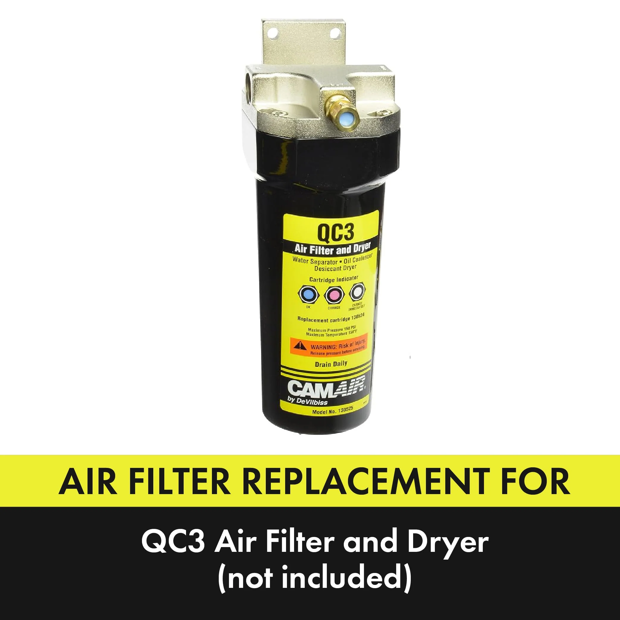 DeVilbiss 130524 Replacement Desiccant Cartridge for QC3 Filter - Image 3