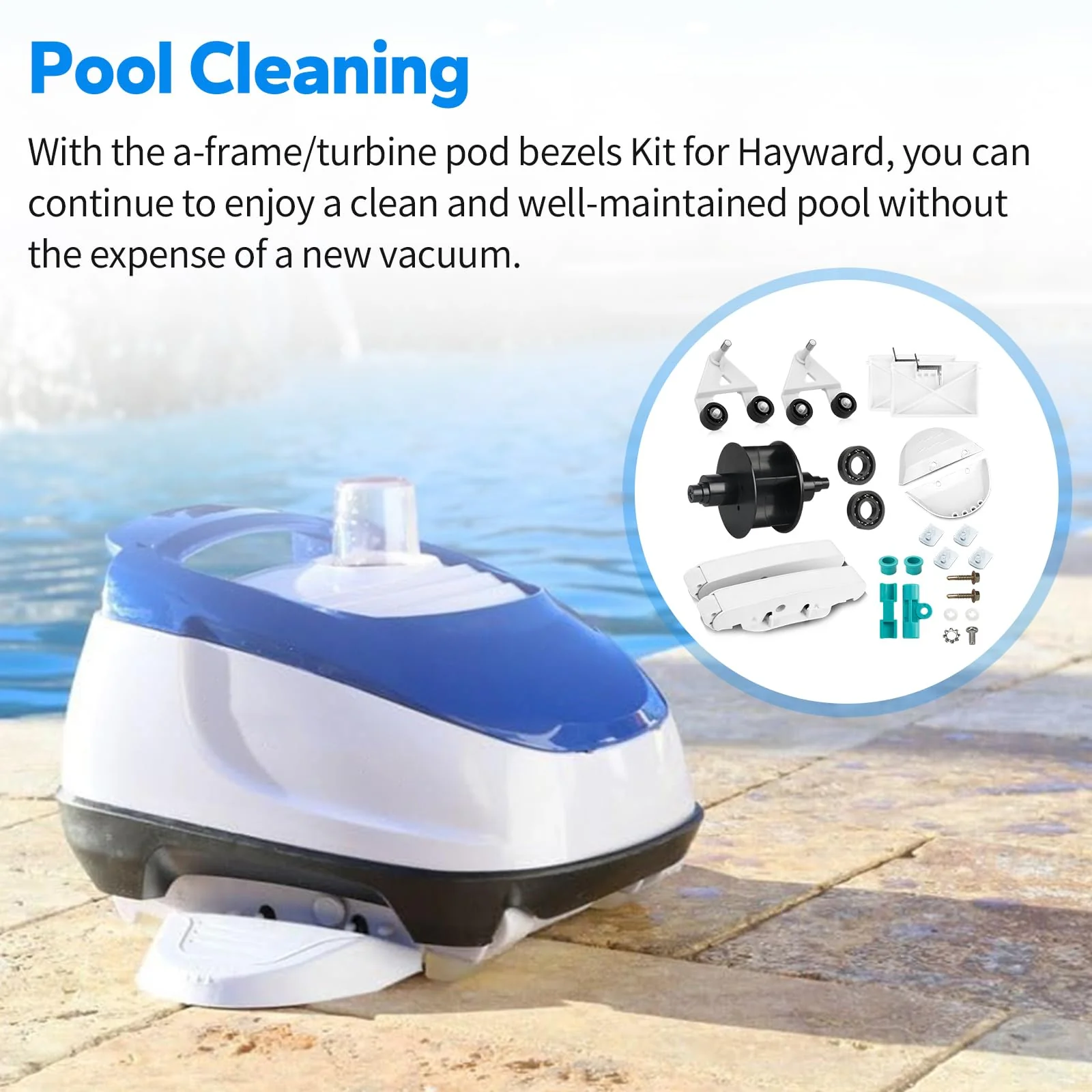 Dfnidy Pool Cleaner Pod Kit AXV417WHP for Hayward Pool Vacuum Part Replaces, and AXV621DAT Pool Vac A-Frame/Turbine Tune-Up Rebuild Kit, Compatible with Hayward Navigator Pool Vac Ultra Pool Cleaner - Image 2