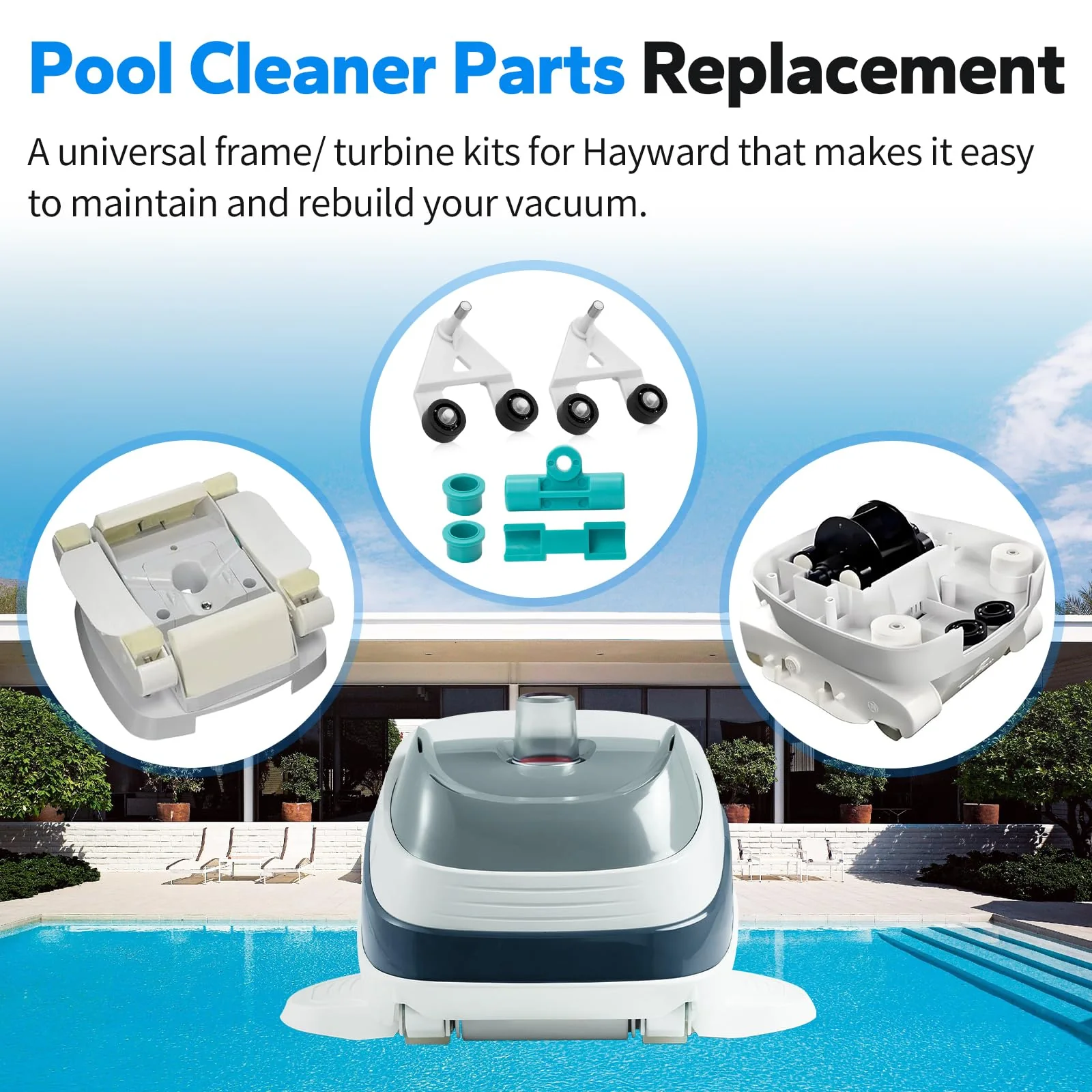 Dfnidy Pool Cleaner Pod Kit AXV417WHP for Hayward Pool Vacuum Part Replaces, and AXV621DAT Pool Vac A-Frame/Turbine Tune-Up Rebuild Kit, Compatible with Hayward Navigator Pool Vac Ultra Pool Cleaner - Image 5