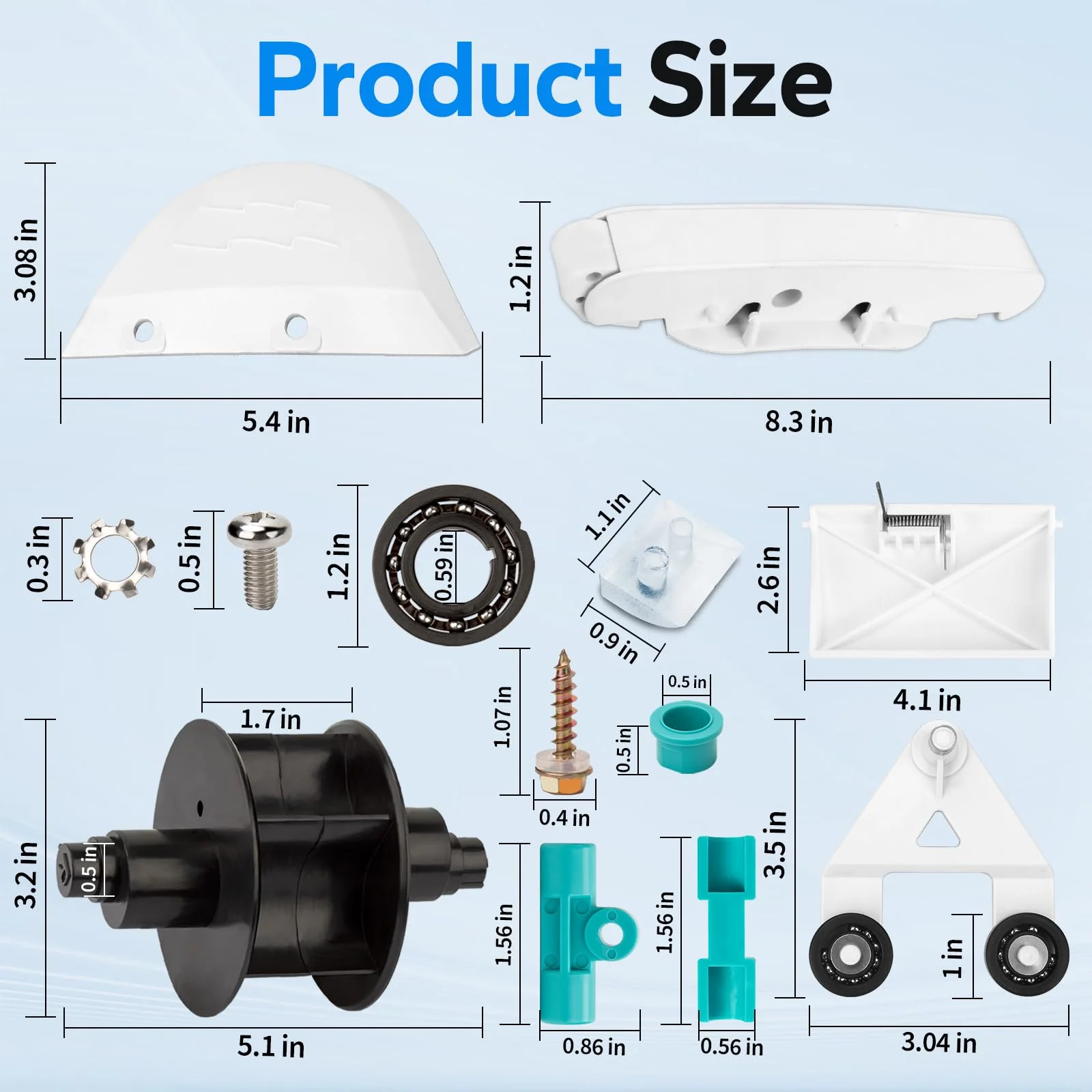 Dfnidy Pool Cleaner Pod Kit AXV417WHP for Hayward Pool Vacuum Part Replaces, and AXV621DAT Pool Vac A-Frame/Turbine Tune-Up Rebuild Kit, Compatible with Hayward Navigator Pool Vac Ultra Pool Cleaner - Image 6