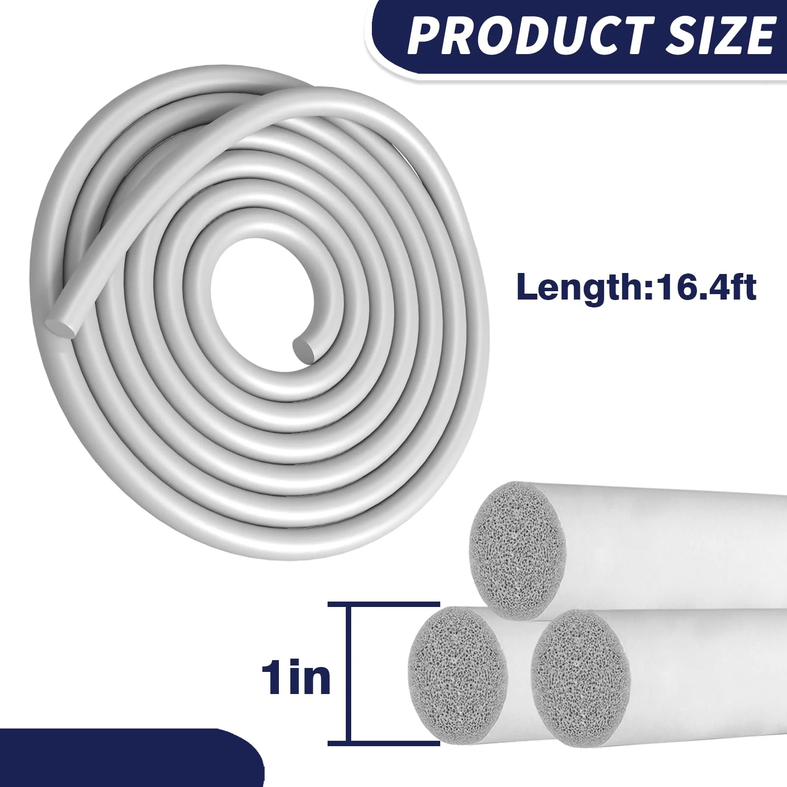 DGSL Backer Rod 1 Inch, Caulk Saver for Gaps and Joint Concrete Filling, EPDM Rubber Backer Rod Joint Filler for Driveway and Wall Cracks (16.4 Ft Length) - Image 3