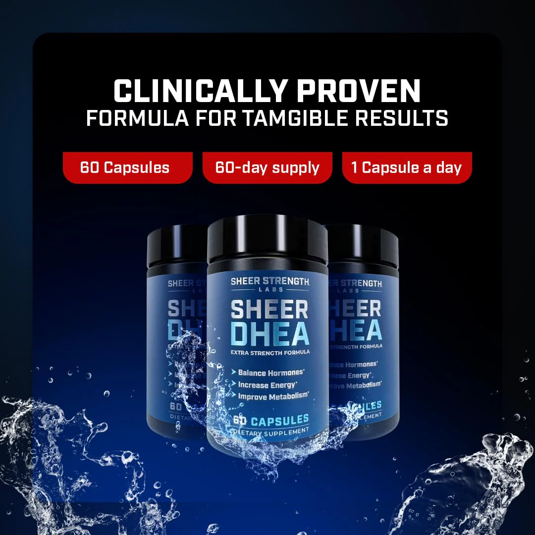DHEA Supplement for Men DHEA 100mg - Pure DHEA Supplement for Men for Strength and Hormone Balance - DHEA for Women and Men - High Purity Enhanced Absorption 60 SV USA - Image 2
