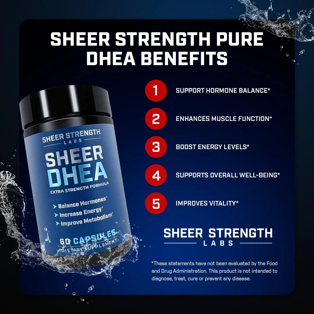 DHEA Supplement for Men DHEA 100mg - Pure DHEA Supplement for Men for Strength and Hormone Balance - DHEA for Women and Men - High Purity Enhanced Absorption 60 SV USA - Image 6