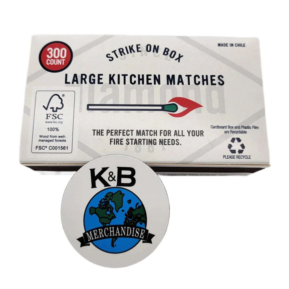 Diamond Strike On Box Matches (10 Boxes of 300) Multi Use Candle Fireplace Grill BBQ Kitchen Camping and Many Other Occasions Includes a K&B Merchandise Magnet [Packaging May Vary] - Image 4