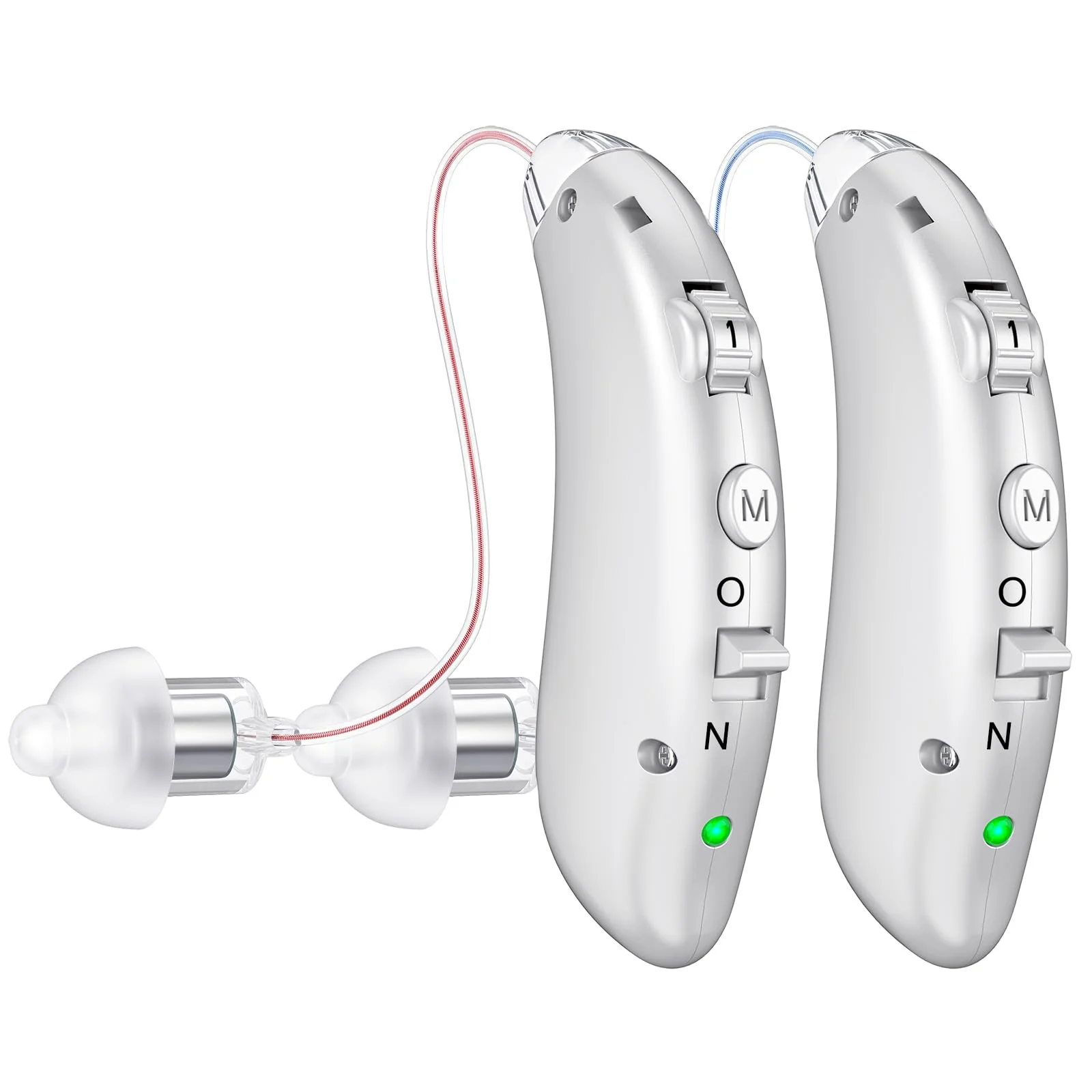 Digital hearing aids for Seniors with noise reduction, rechargeable BTE hearing aid for adults with hearing loss with volume control. - Image 2