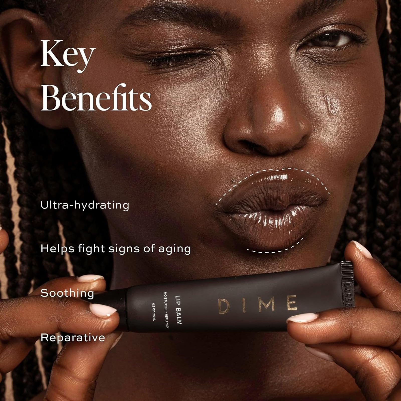 DIME Beauty Lip Balm, Hydrating Lip Balm and Gloss, Vegan & Cruelty-Free, Anti-Aging Lip Care, .5 oz / 15 ml - Image 9