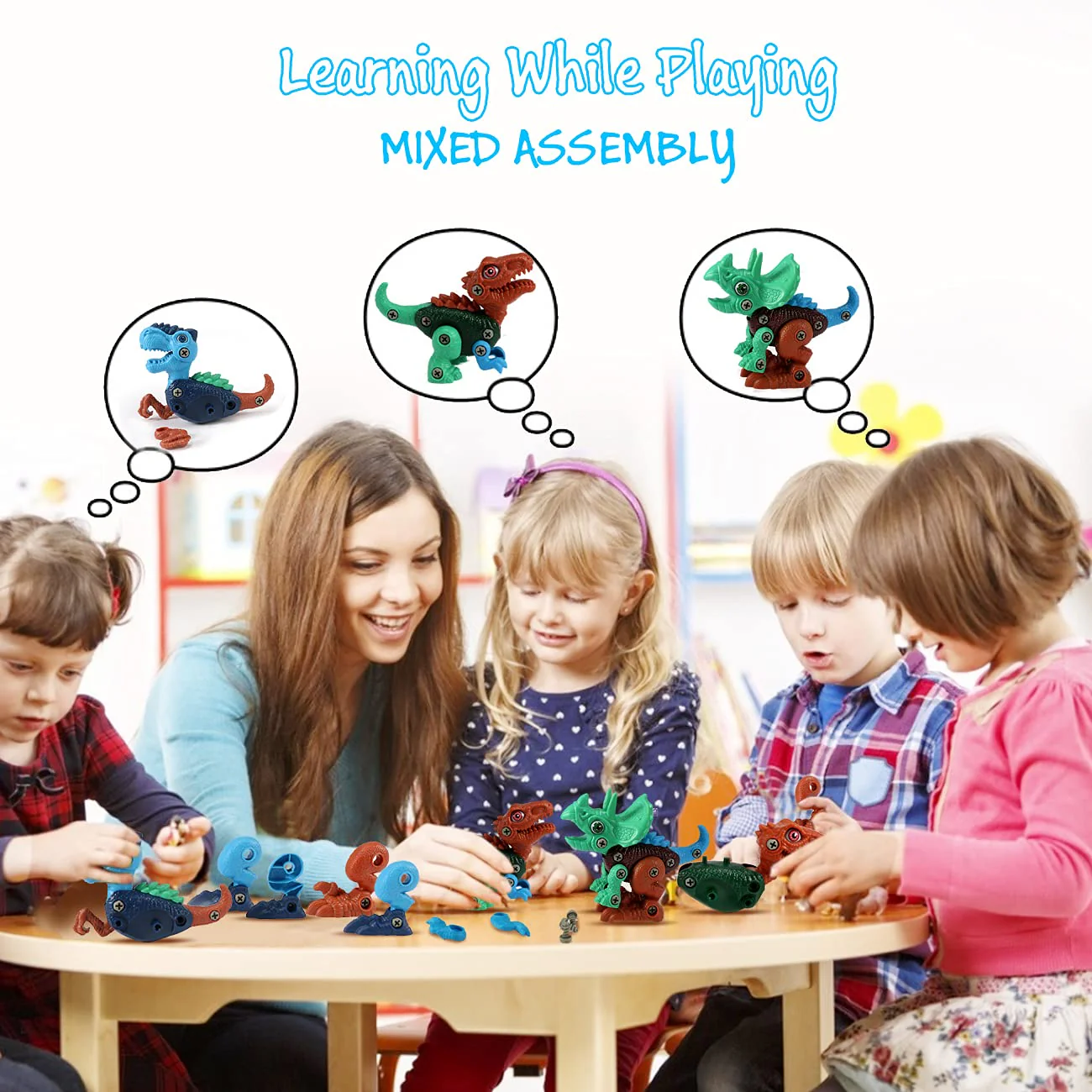 Dinosaur STEM Toys for Kids 3-5, Take Apart Dinosaur Toys with Electric Drill, Educational Building Toy & Construction Set, DIY Christmas Birthday Gifts for 3 4 5 6 7 8 Years Old Boys and Girls - Image 3