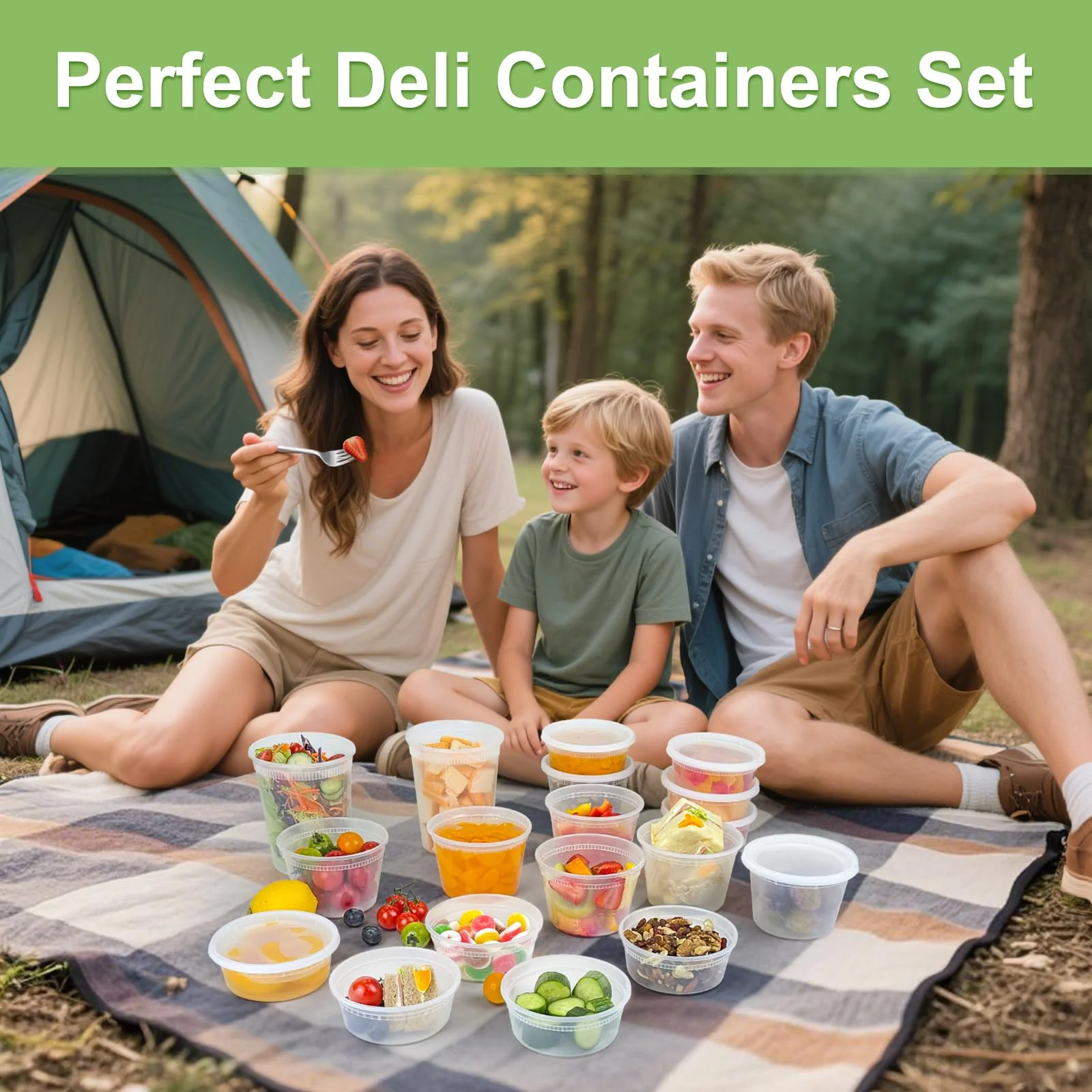 Dipoo 60 Sets (120-Piece) Deli Containers with Lids 8 oz, Leak-Proof & BPA Free Airtight Takeout Plastic Food Storage Containers for Soup, Freezer/Microwave/Dishwasher Safe - Image 7