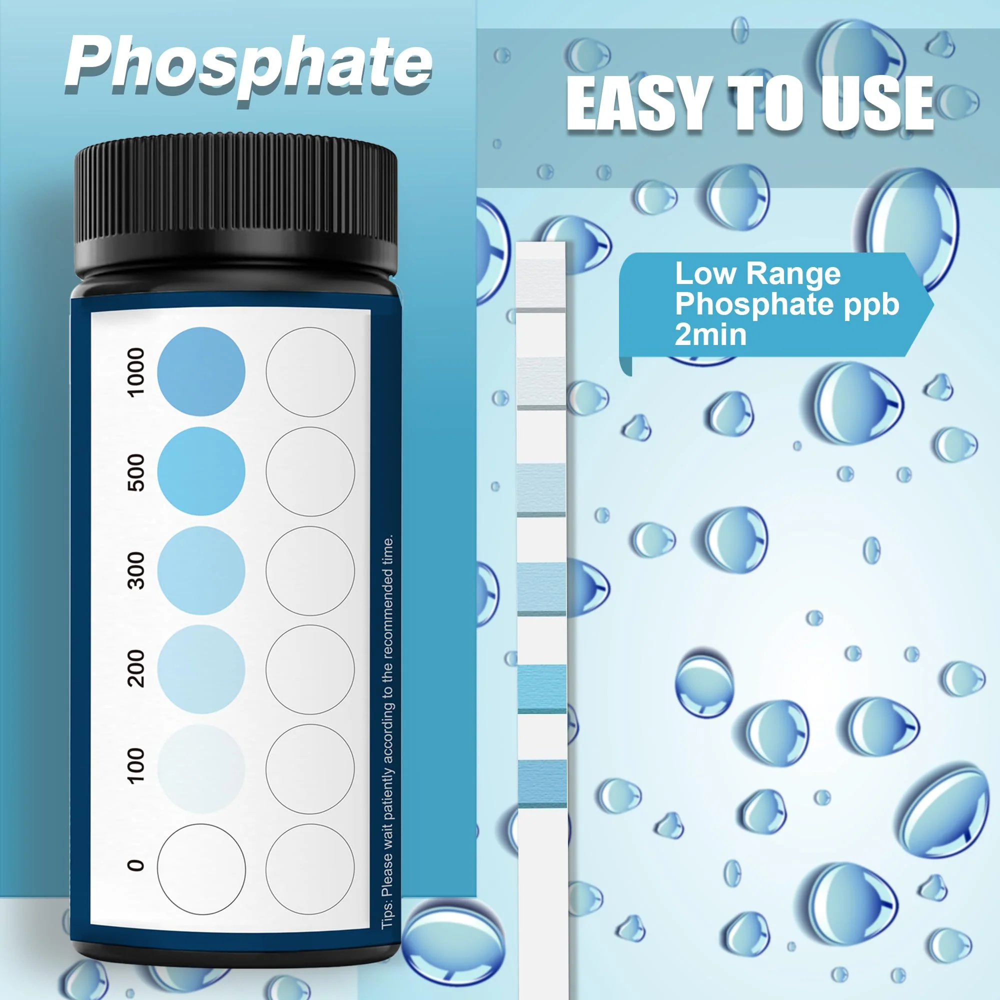 DIPSTIK Phosphate Test Kit for Pool,50 Strips Phosphate Test Strip Quick and Accurate Swimming Hot Tub and Spa Water Testing - Image 6