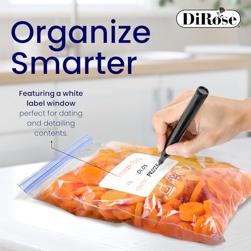 DiRose Reclosable Freezer Bags - 1 Gallon Size (200 Pack) | Double Zipper, Airtight Seal, BPA-Free, Premium Thick Heavy-Duty Bags for Safe and Secure Food Storage - Image 10