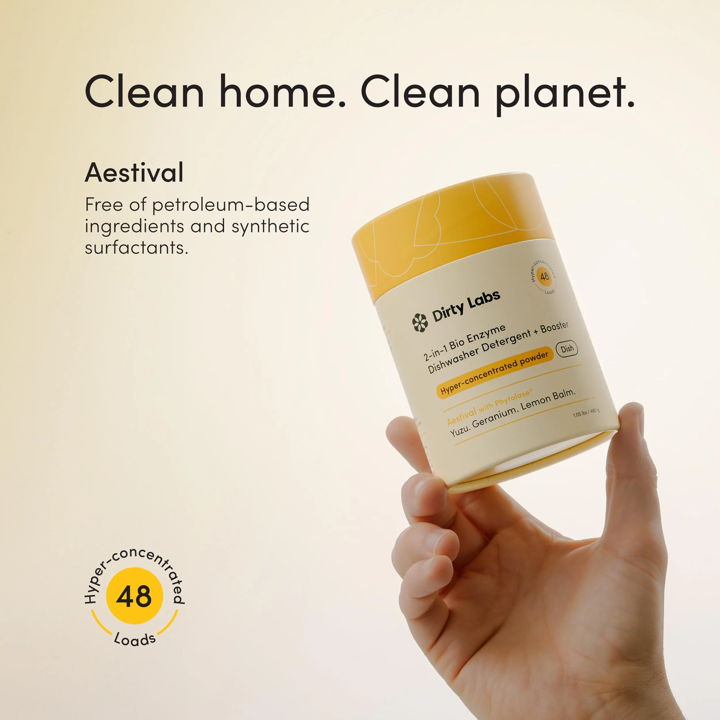 Dirty Labs | Dishwasher Detergent and Booster | Aestival Scent | 48 Loads (1 lb) | Ultra Clean, Spot Free, Quick Wash Optimized | Hyper Concentrated - Image 4