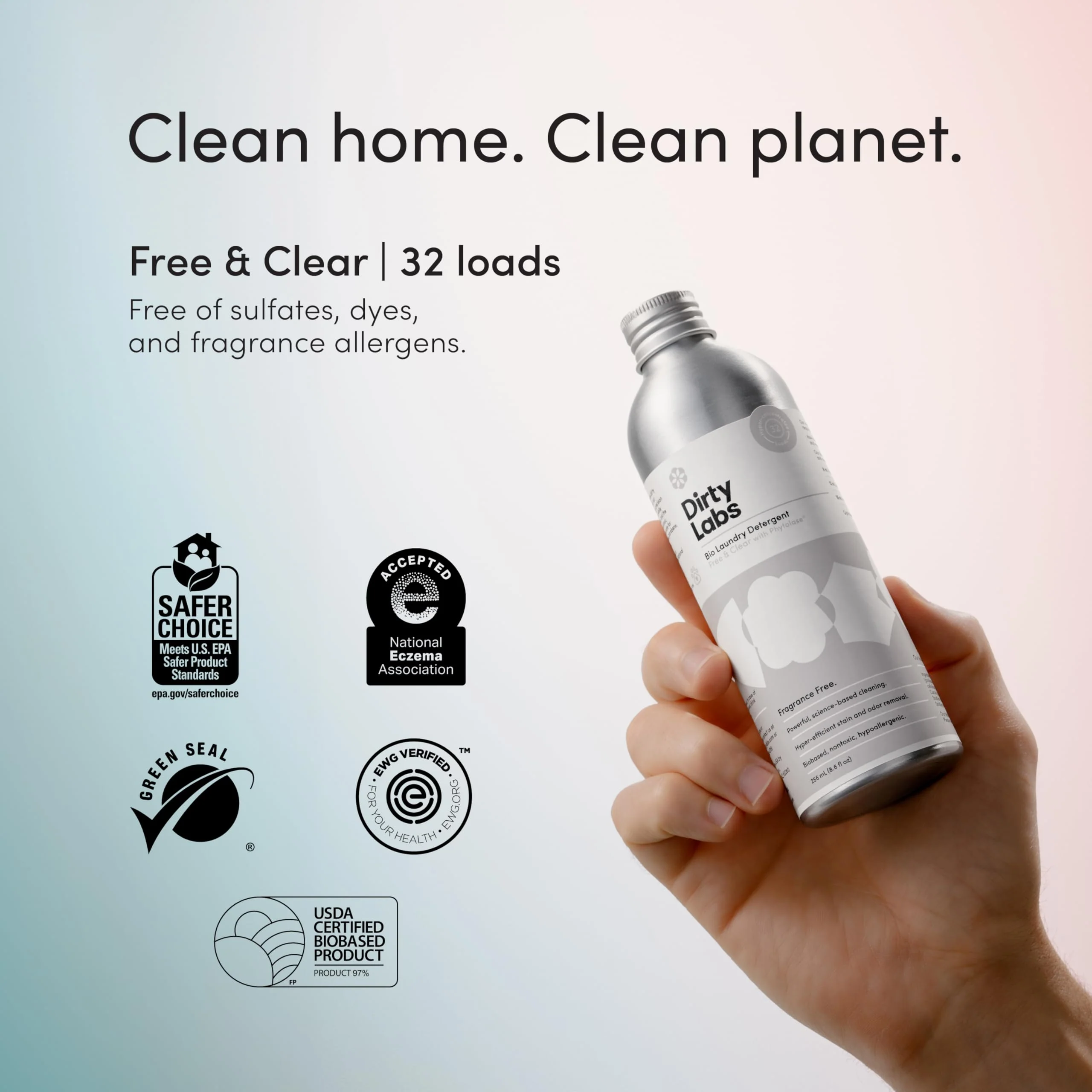 Dirty Labs | Scent Free | Bio-Liquid Laundry Detergent | 75 Loads (20 fl oz) | Hyper-Concentrated | High Efficiency & Standard Machine Washing | Nontoxic, Biodegradable | Stain & Odor Removal - Image 3