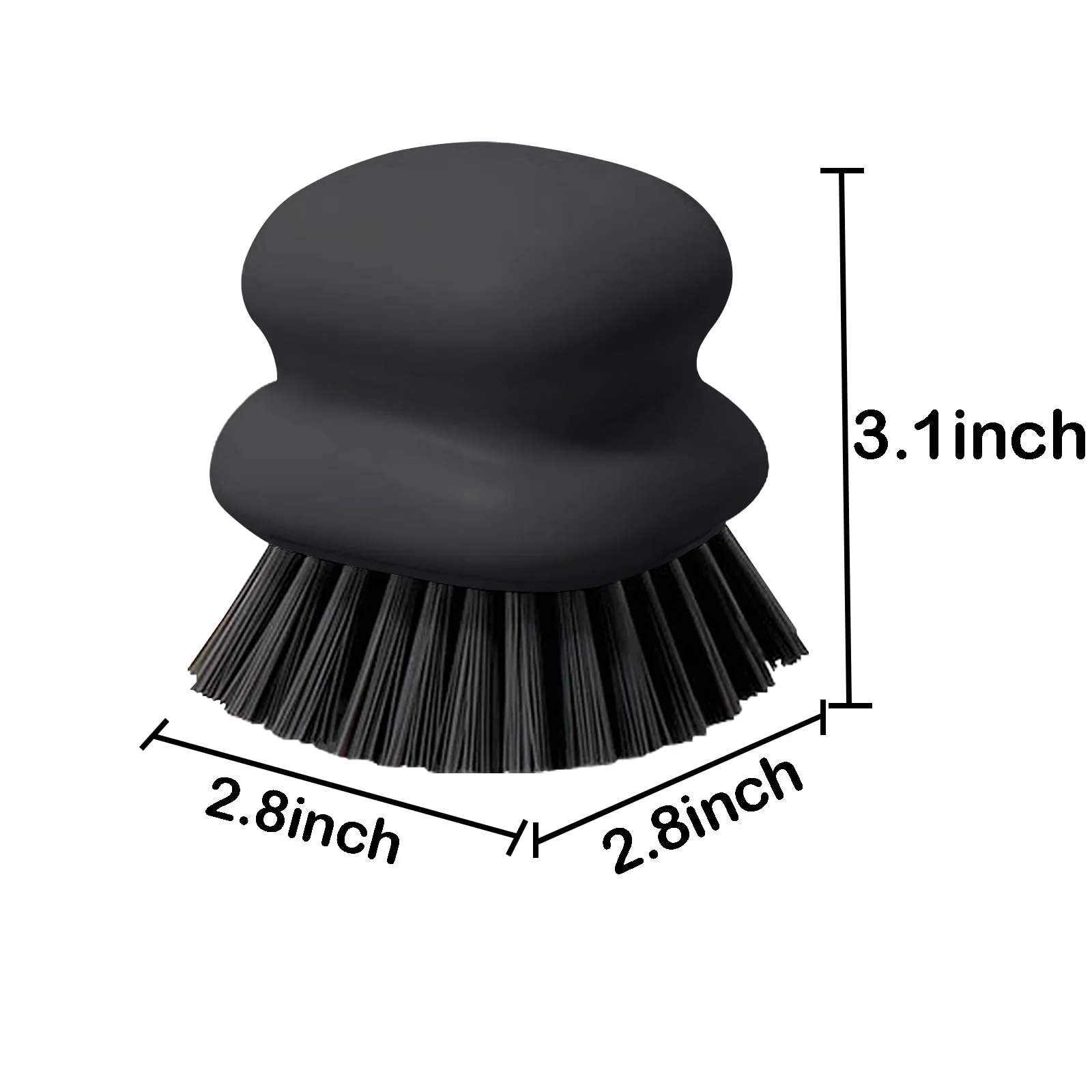 Dish Brush with Handle, Kitchen Scrub Brushes for Cleaning, Dish Scrubber with Nylon bristles for Sink, Pots, Pans(2Pack Black +2Pack White) - Image 5