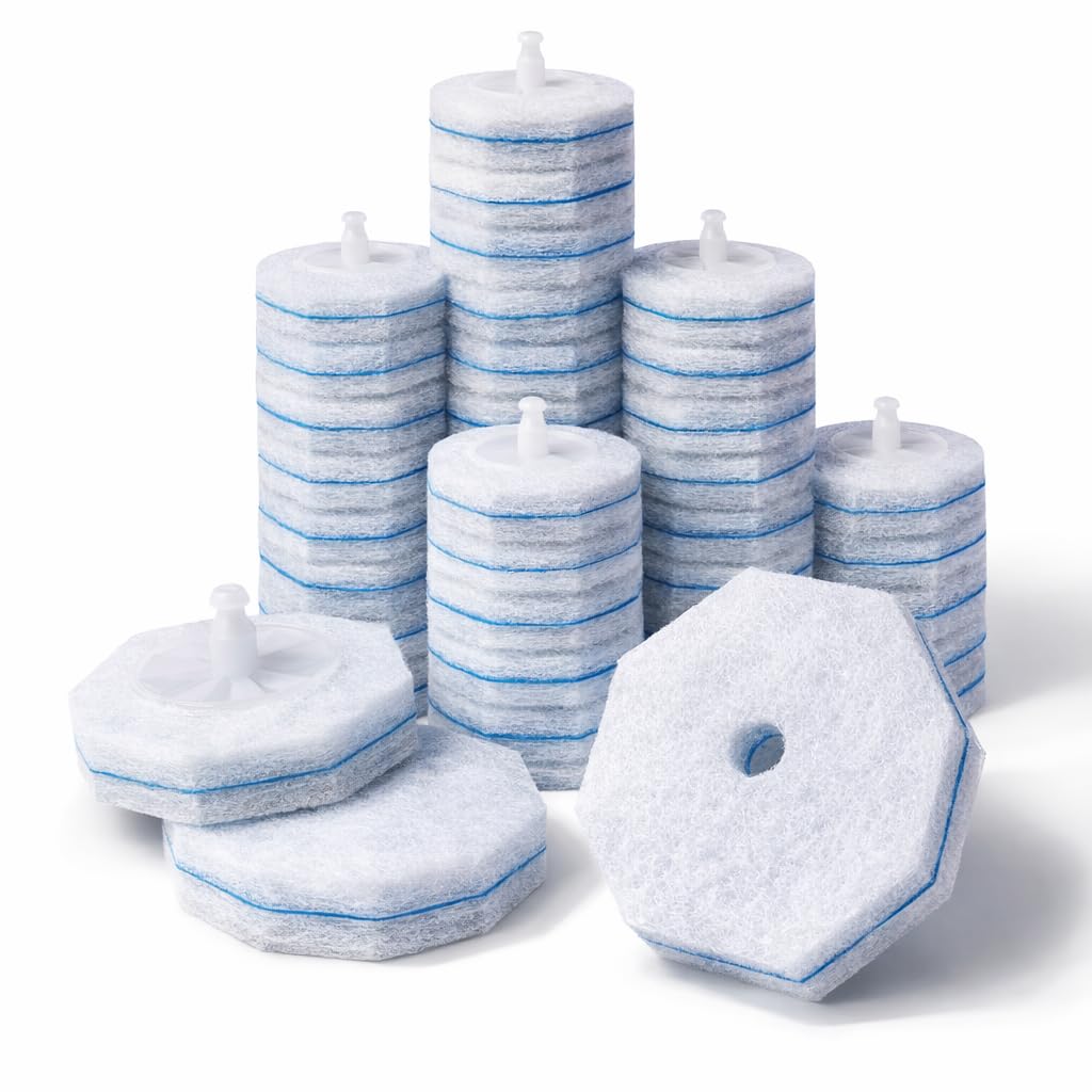 Disposable Toilet Wand Refill Compatible with Clorox Toilet Brush, 50 Count Disposable Heads for Deep Cleaning