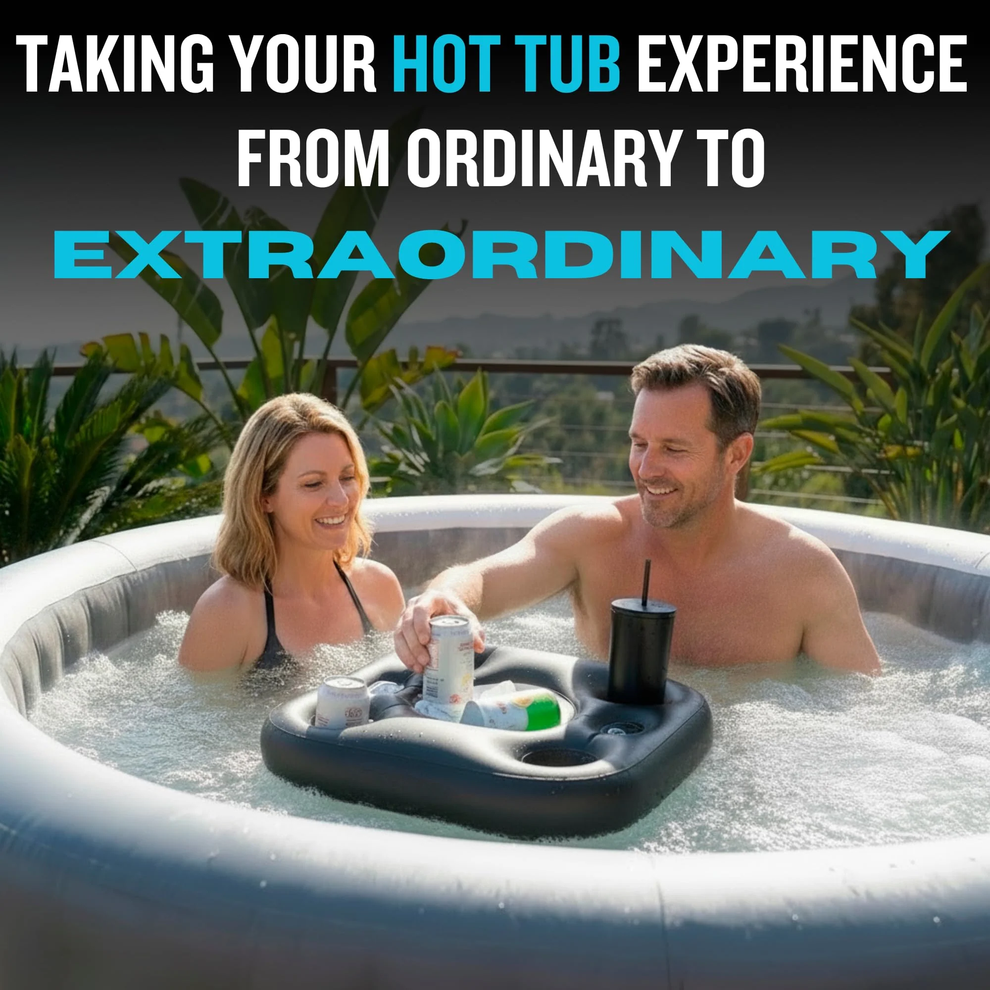 DIVEBLAST: Premium Small Floating Drink Holder for Pool, Hot Tub Accessories for Adults - Holds Up to 50 LBS - Fun Swimming Pool Accessories for Adults, Cool and Unique Drink Floaties - Image 3
